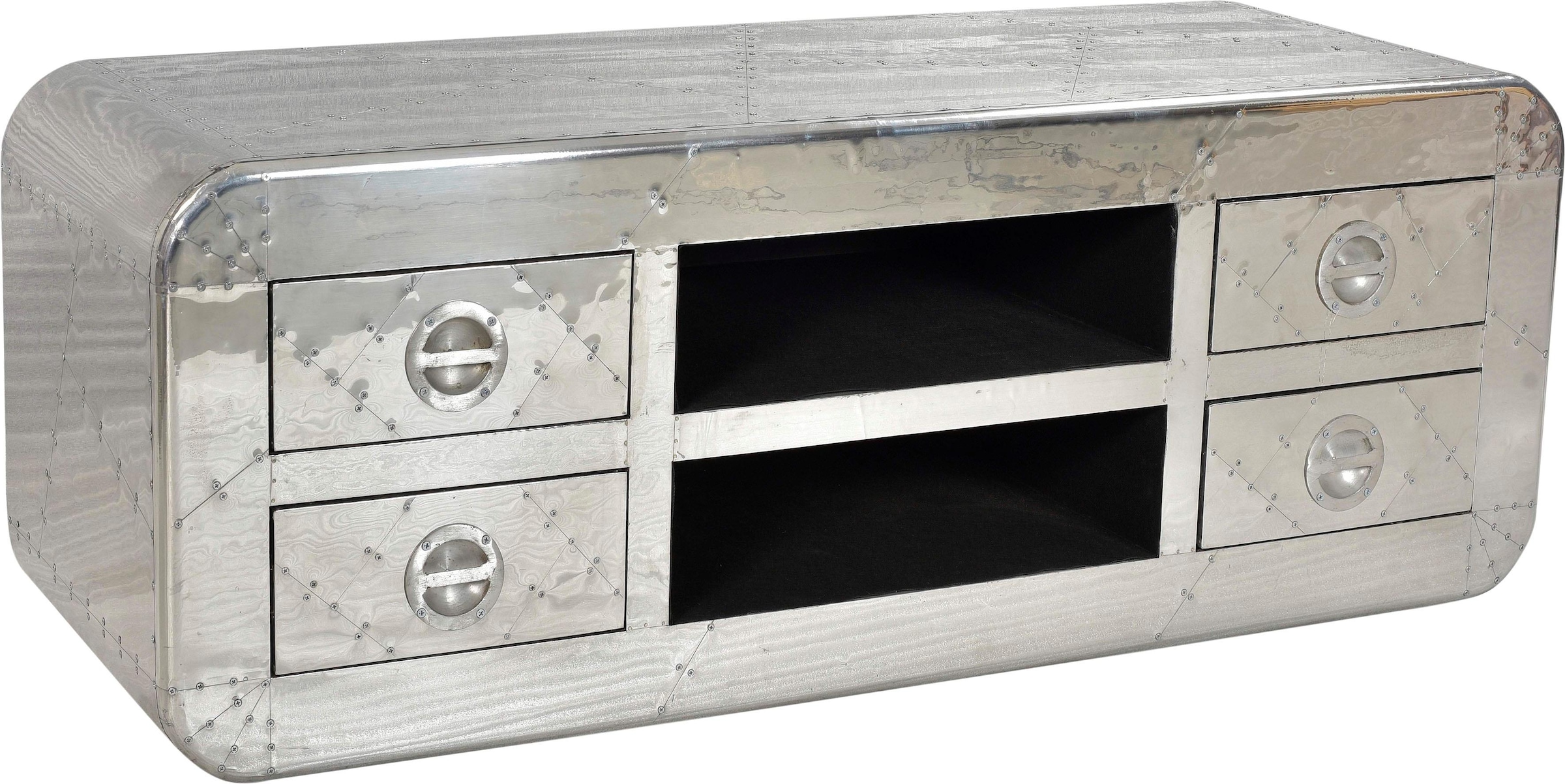 SIT Lowboard "Kommode AIRMAN Mangoholz + MDF mit Alu‑Beschlägen & Zierschra günstig online kaufen