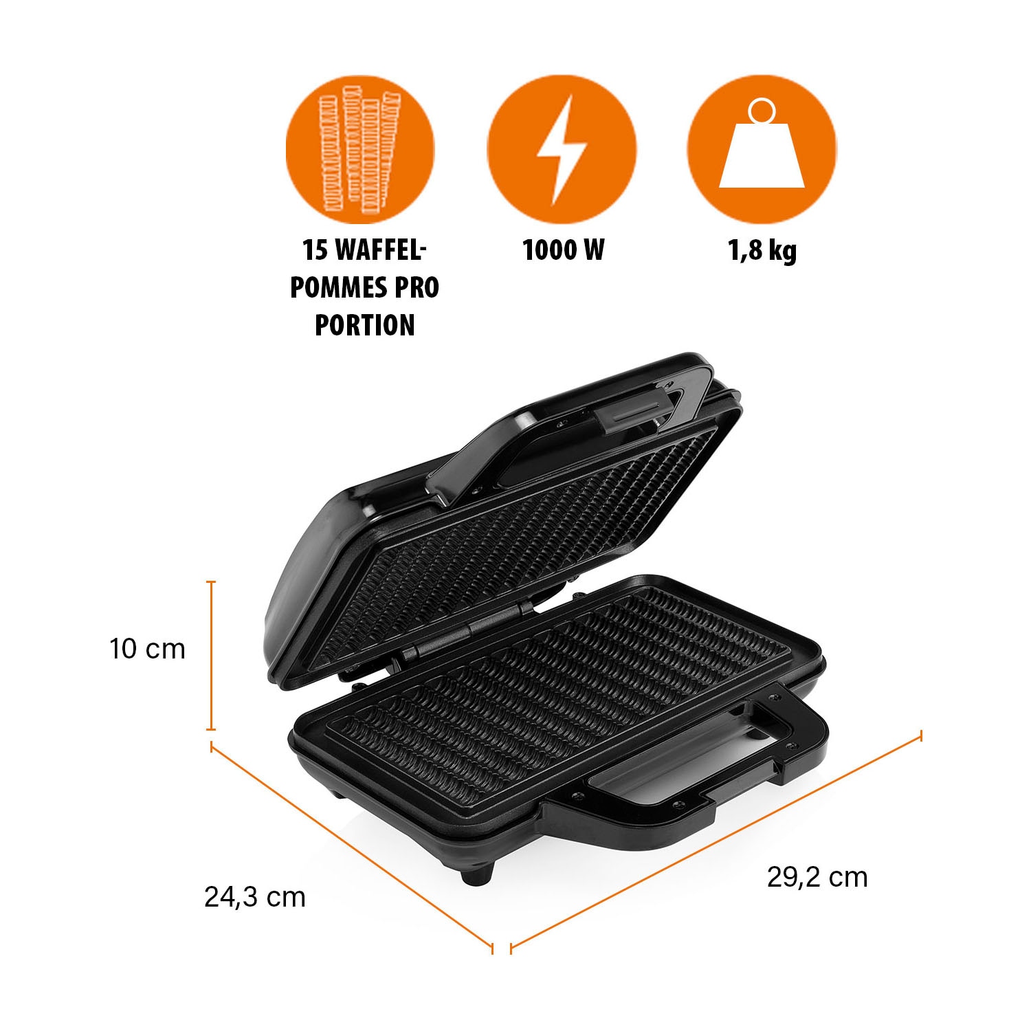 Tristar Waffeleisen »WF-1171 Waffel-Pommes Maker«, 1000 W