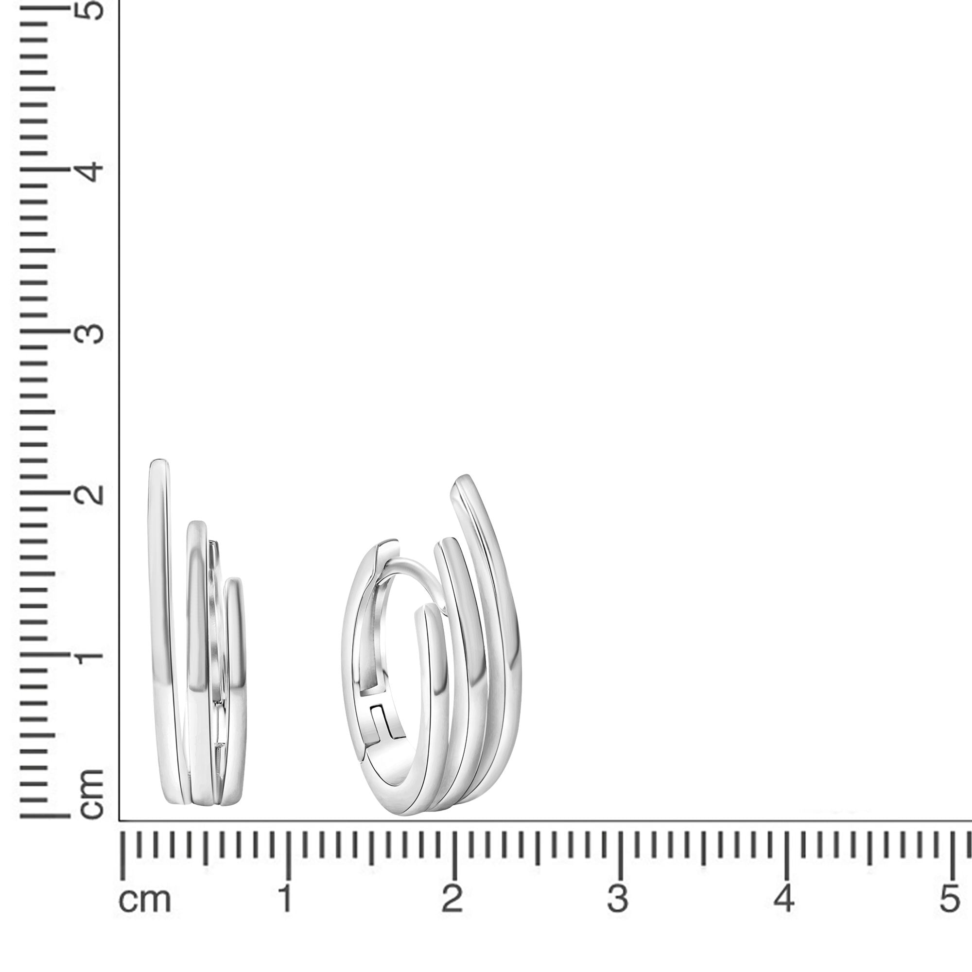 CELESTA Paar Creolen »925/- Sterling Silber rhodiniert«