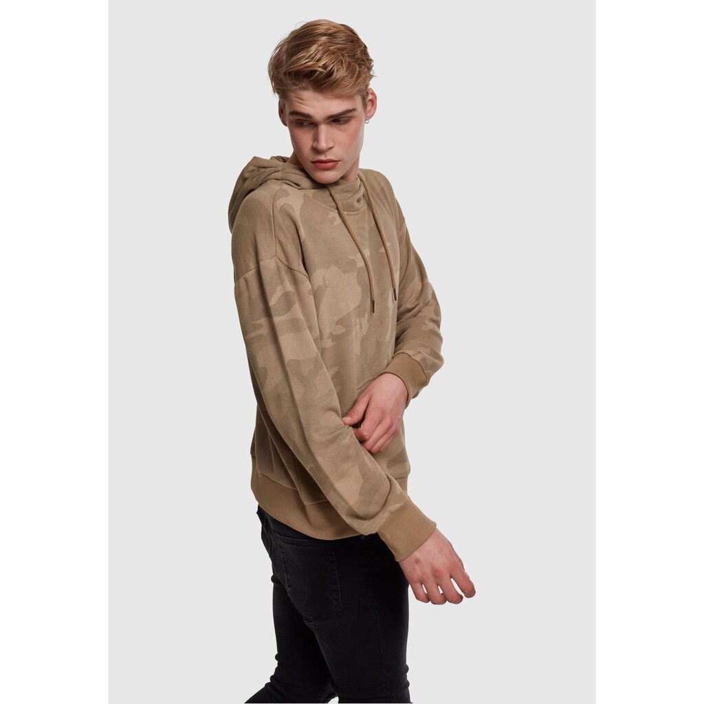 URBAN CLASSICS Kapuzensweatshirt »Urban Classics Herren High Neck Camo Hoody«, (1 tlg.)