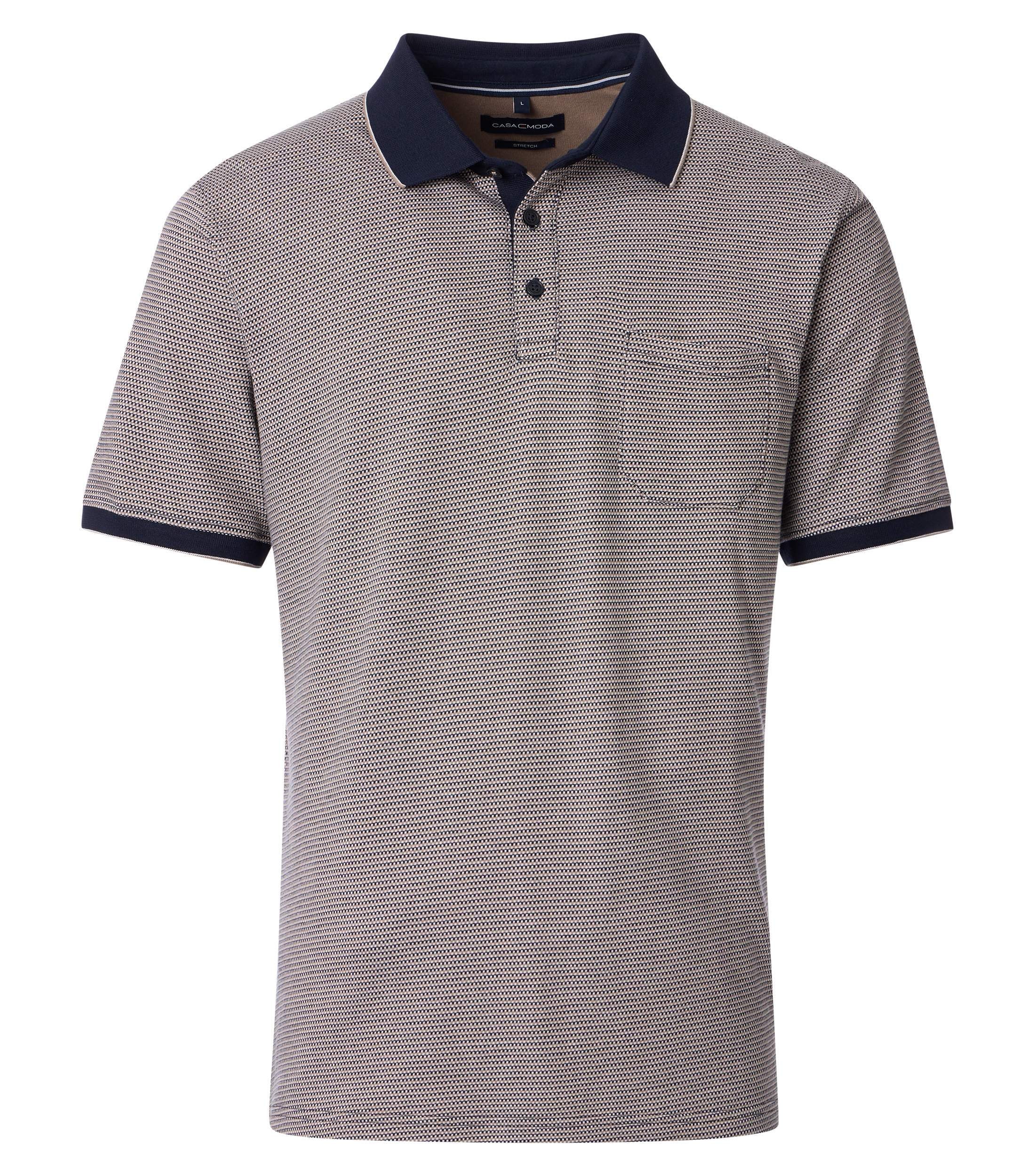 CASAMODA Poloshirt "CASAMODA Polo-Shirt gemustert" günstig online kaufen