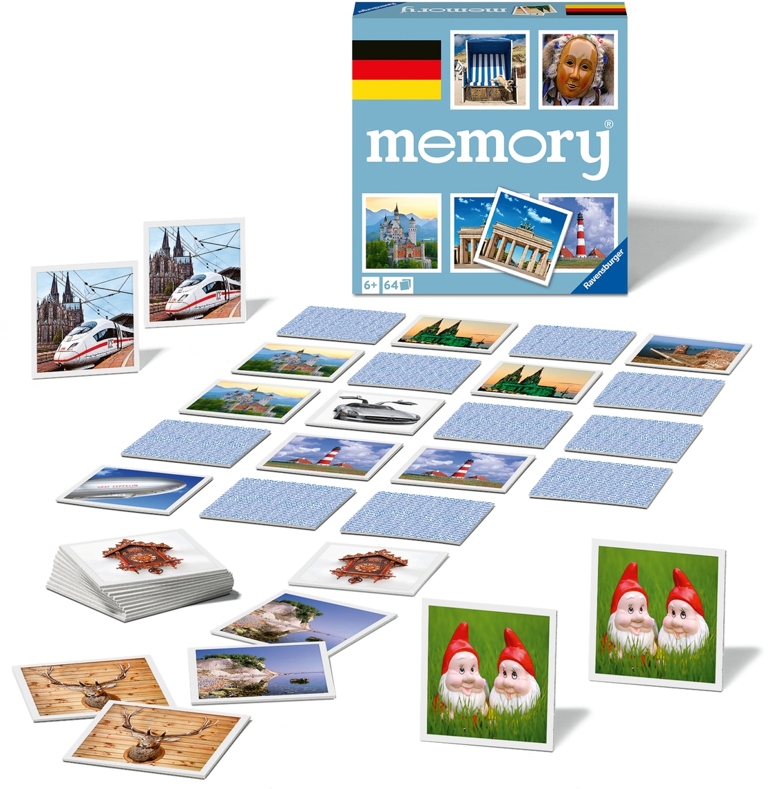 Spiel »Deutschland memory®«, Made in Europe, FSC® - schützt Wald - weltweit