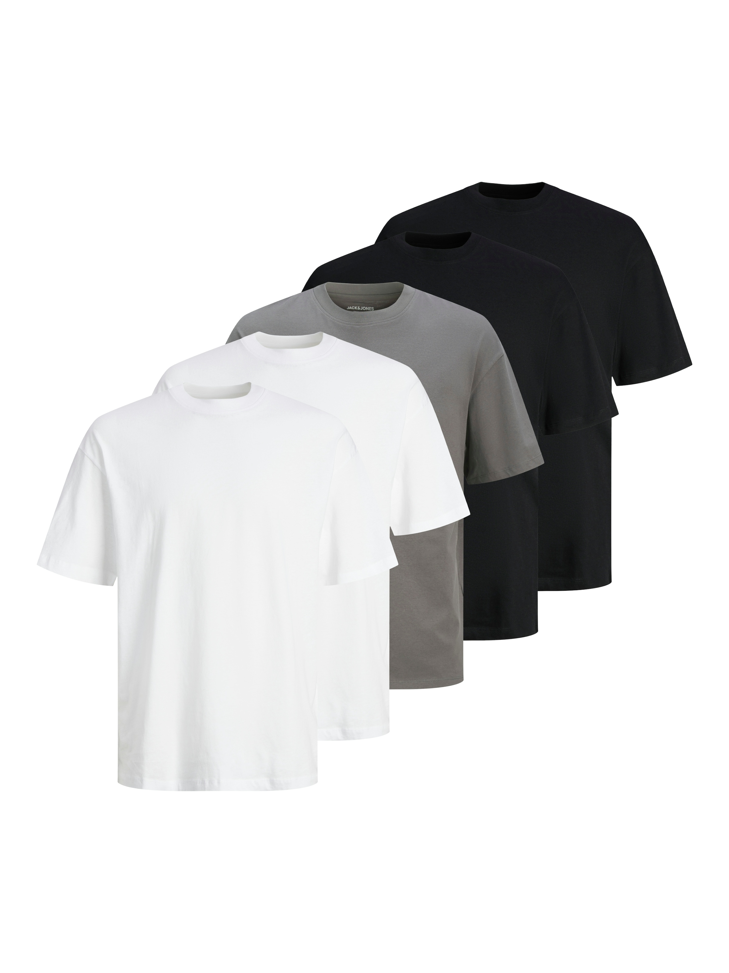 Jack & Jones Kurzarmshirt "JJHUGO LOOSE TEE SS CREW NECK 5PK MP", 5 Stk. günstig online kaufen