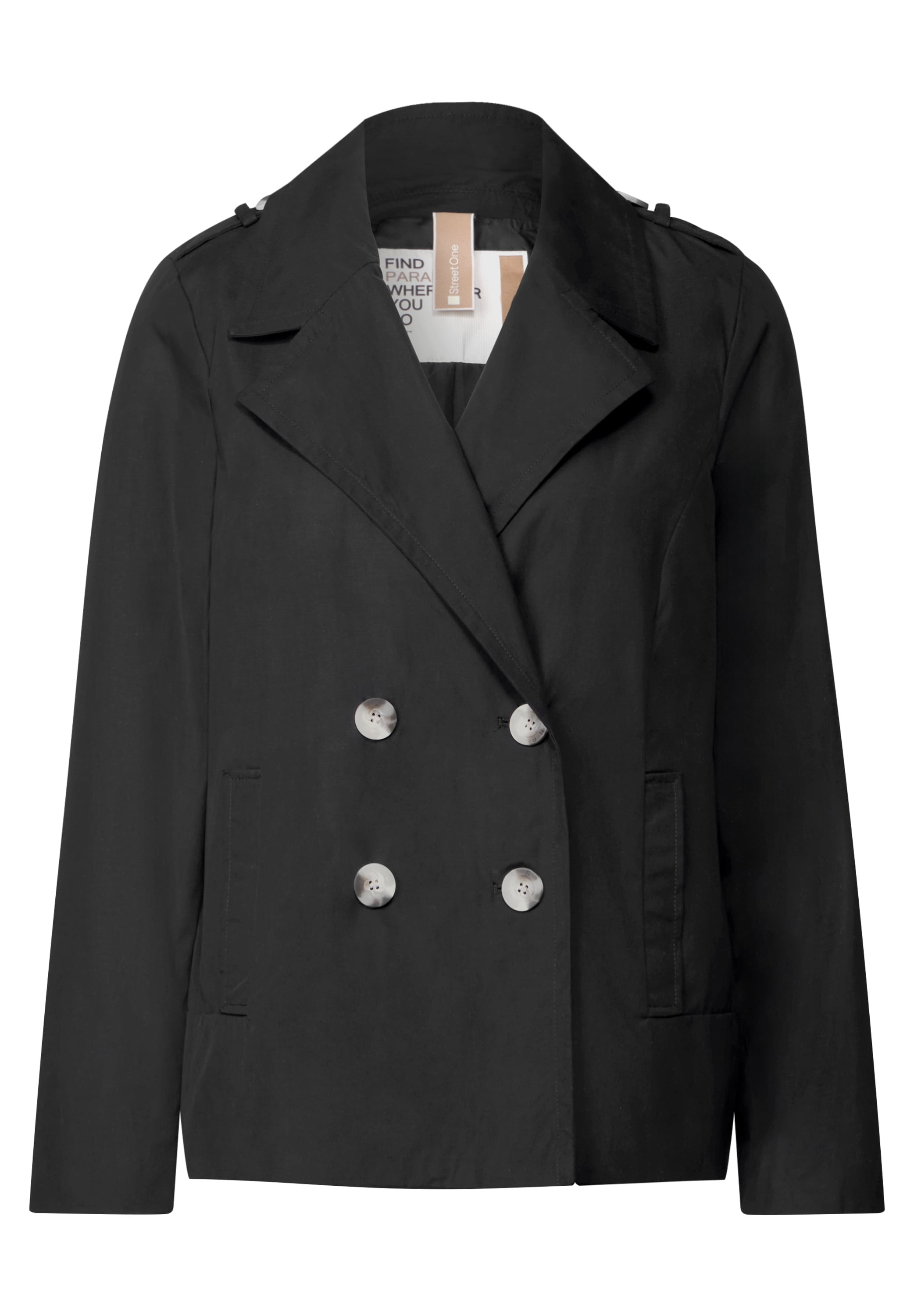STREET ONE Kurzjacke, ohne Kapuze, mit Reverskragen