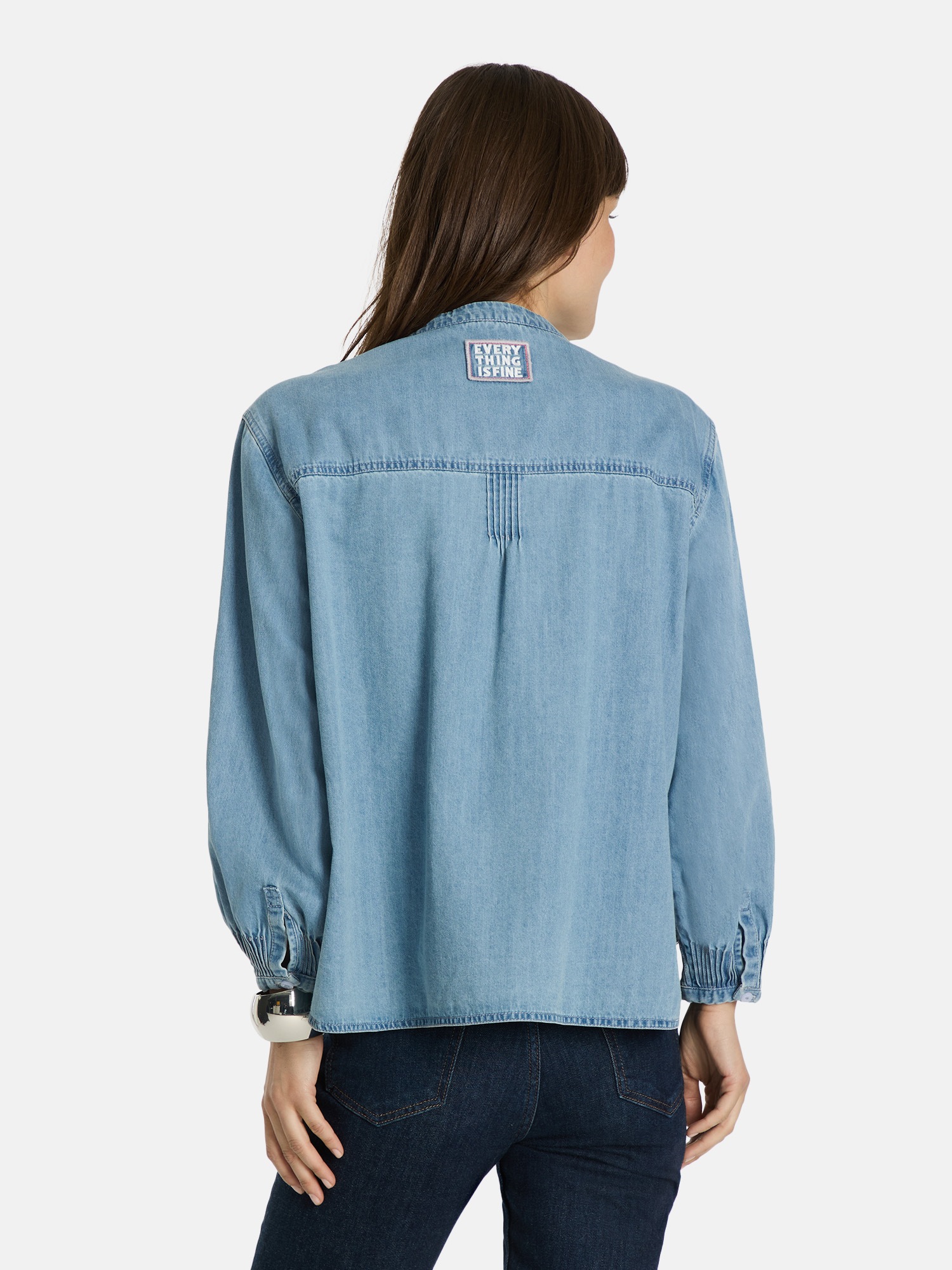 Lieblingsstück Langarmbluse "EvitaL", im Denim-Look günstig online kaufen