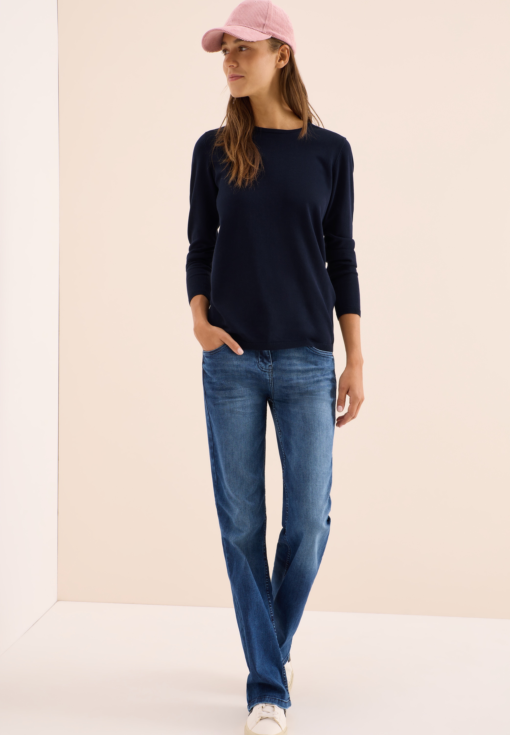 Cecil Strickpullover, mit feinem Detail an der Schulter und Viskose-Anteil