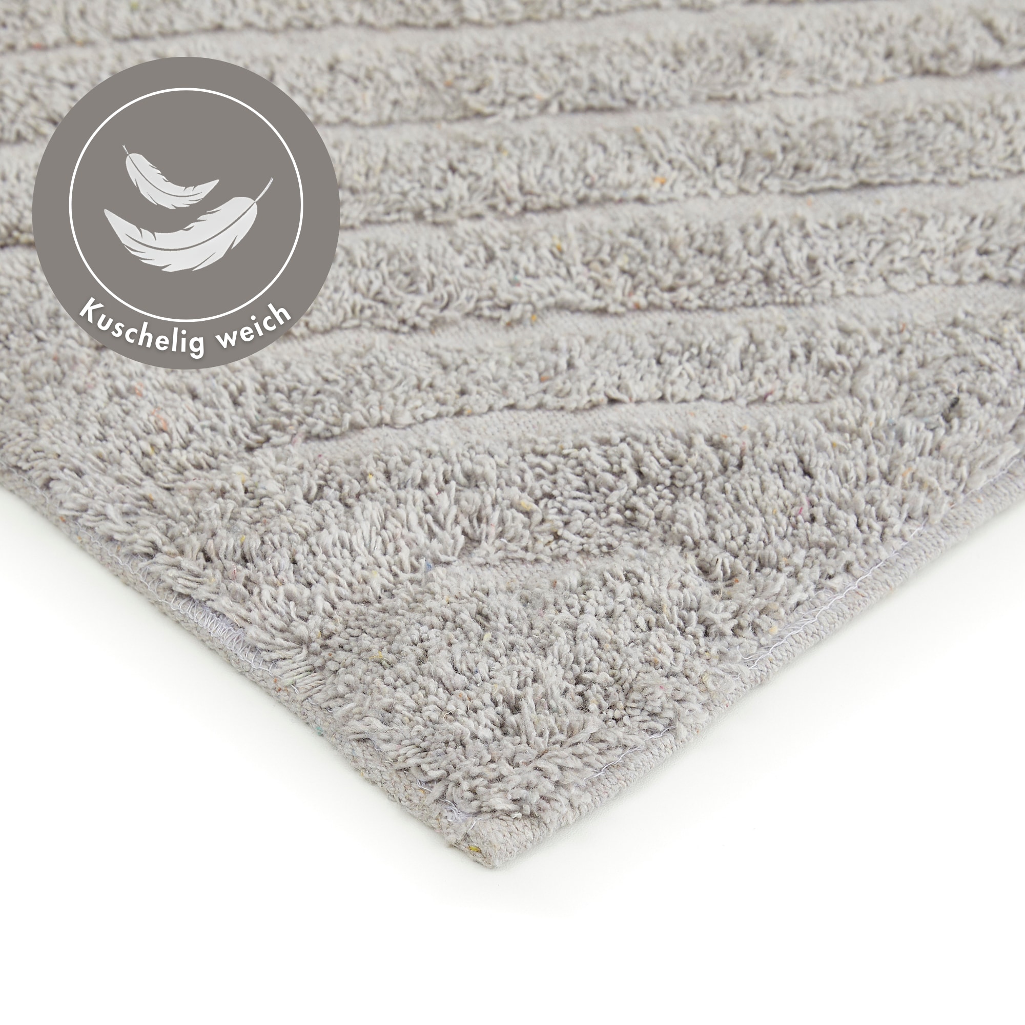 Andiamo Badematte »Havanna, 50x80 cm«, fußbodenheizungsgeeignet-schnell trocknend, Badteppich, Uni Farben, Hoch-Tief Effekt, verschiedene Designs