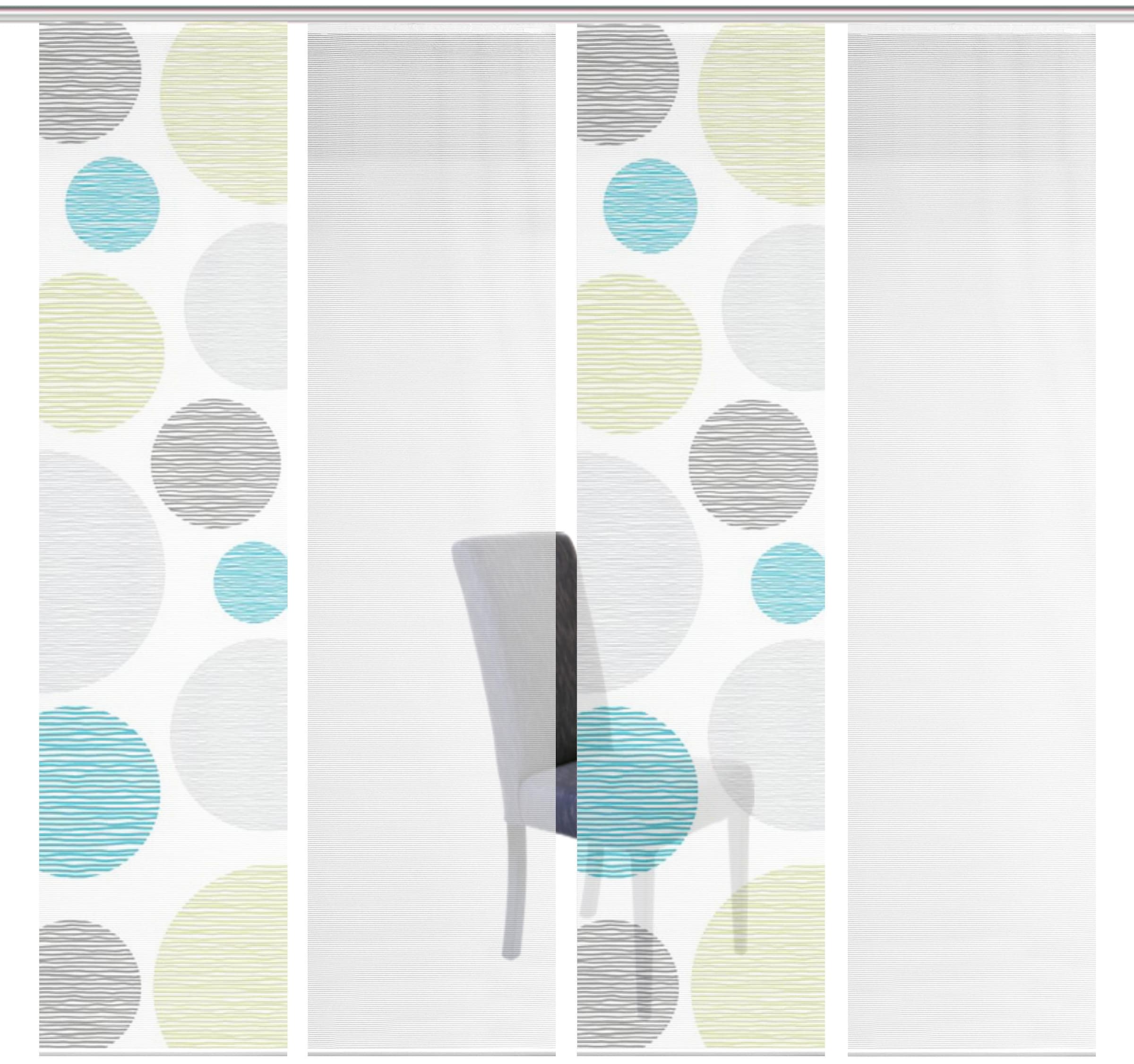 Vision S Schiebegardine "4ER SET BORDEN" Paneelwagen 4 Stk. tlg. HxB: 260x6 günstig online kaufen