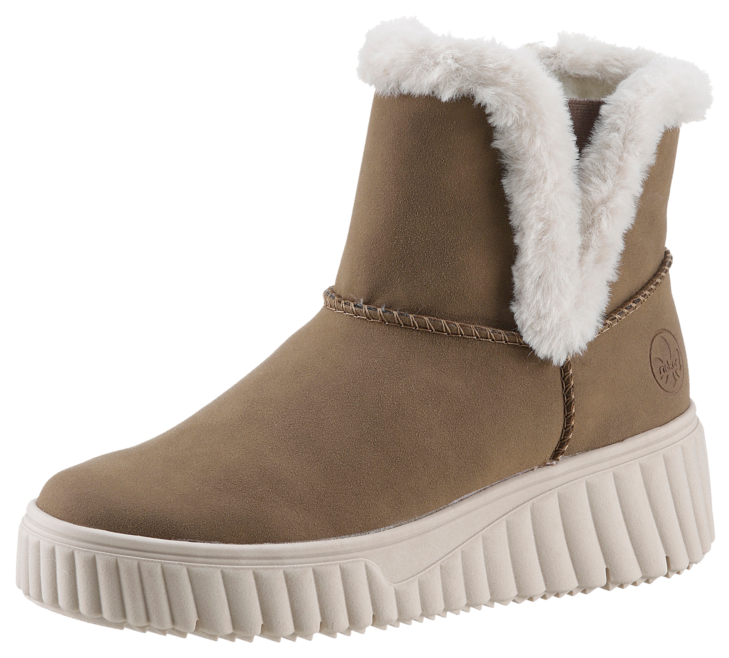 Rieker Winterboots, Schlupfboots, Stiefelette mit beidseitigen Stretcheinsätzen