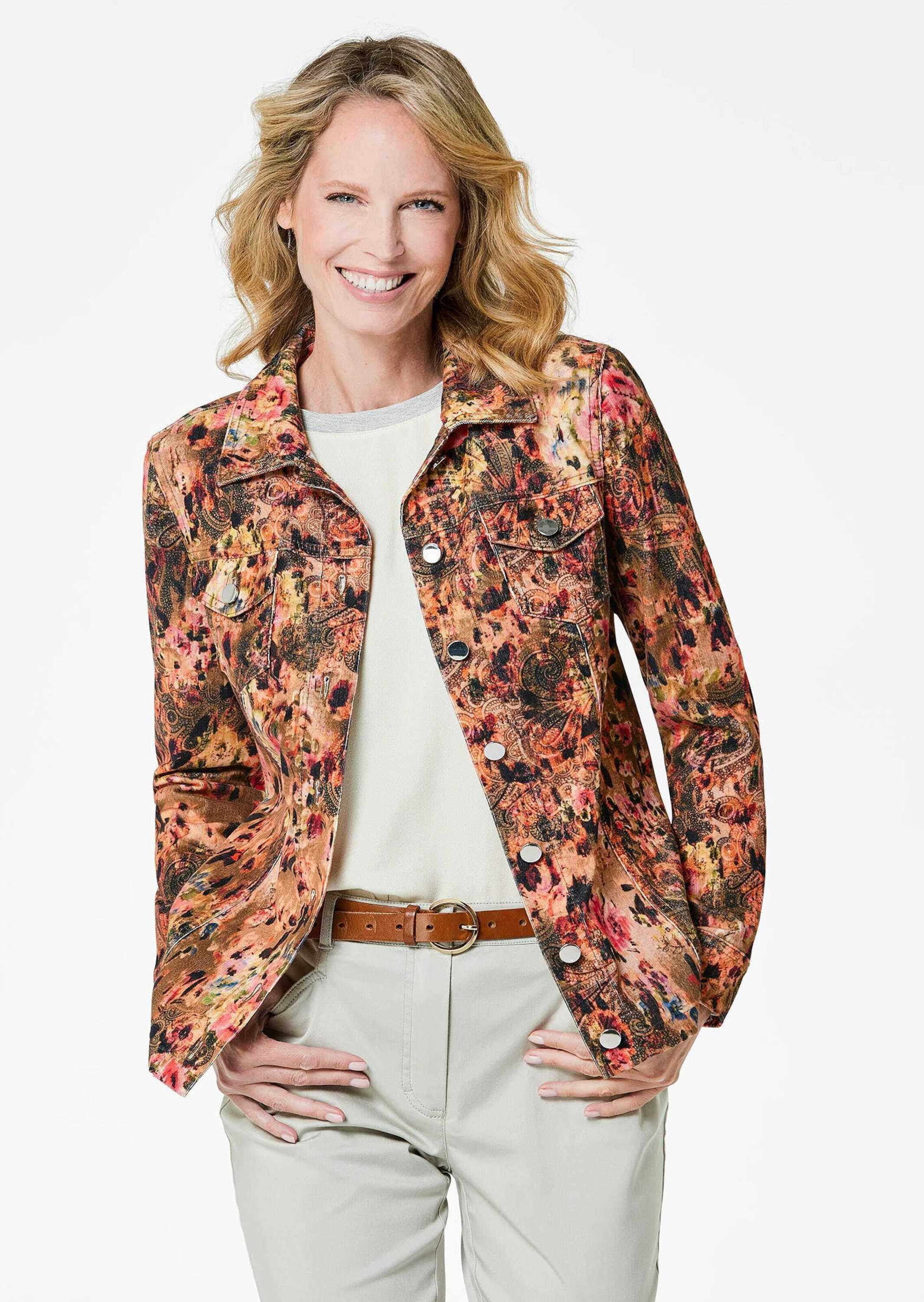GOLDNER Kurzjacke "Kurzgröße Printjacke mit Paisley-Muster" Jeansjacken-For günstig online kaufen