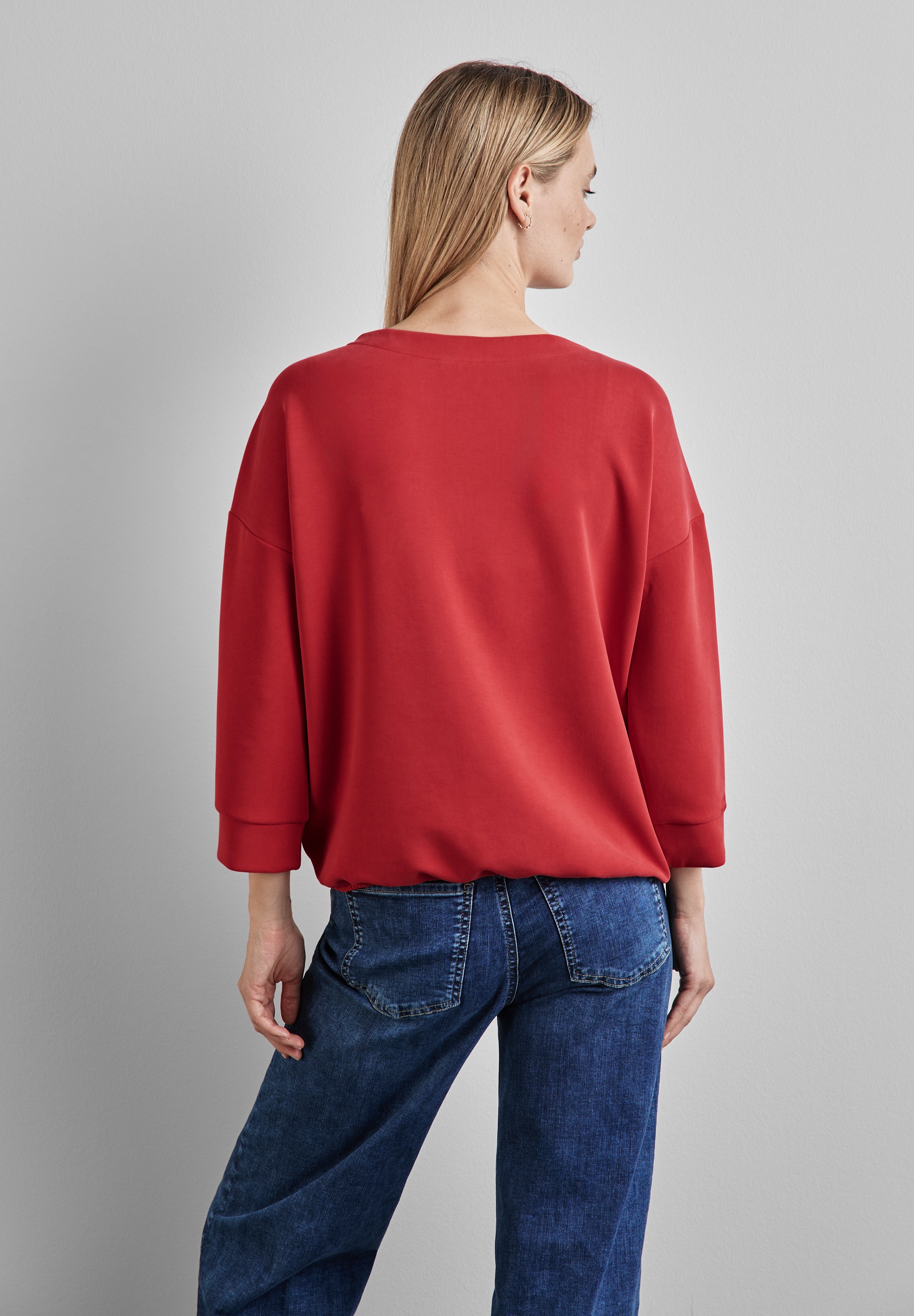 STREET ONE Langarmshirt, mit Knopf Details