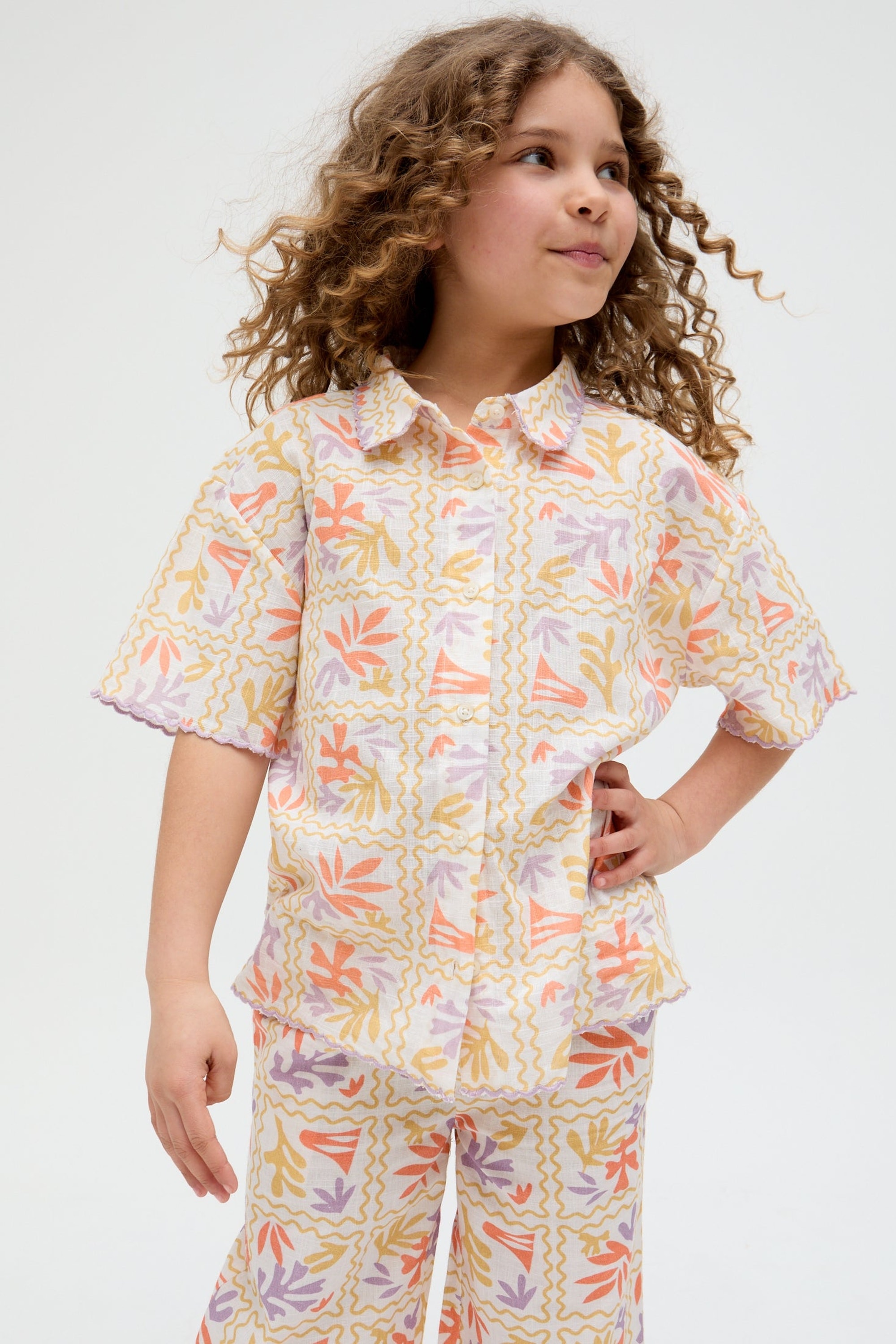 RAFFYA Shorts »Gilly Scallop Edge Matisse Print Trouser Mädchen«