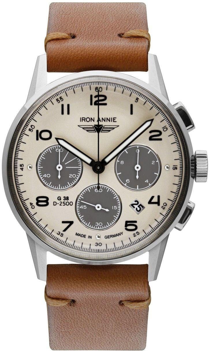 Chronograph »G38, 5372-1«, Armbanduhr, Quarzuhr, Herrenuhr, Datum, Made in Germany