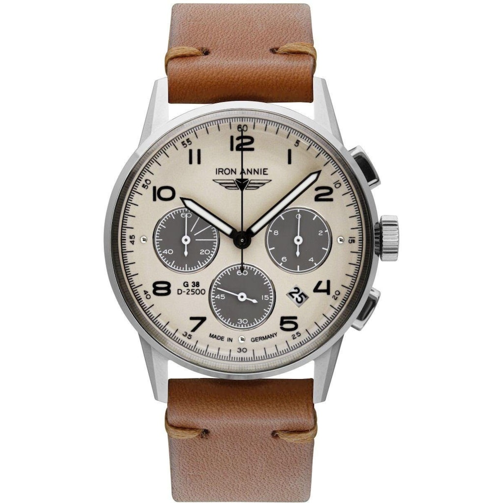 IRON ANNIE Chronograph »G38, 5372-1«, Armbanduhr, Quarzuhr, Herrenuhr, Datum, Made in Germany