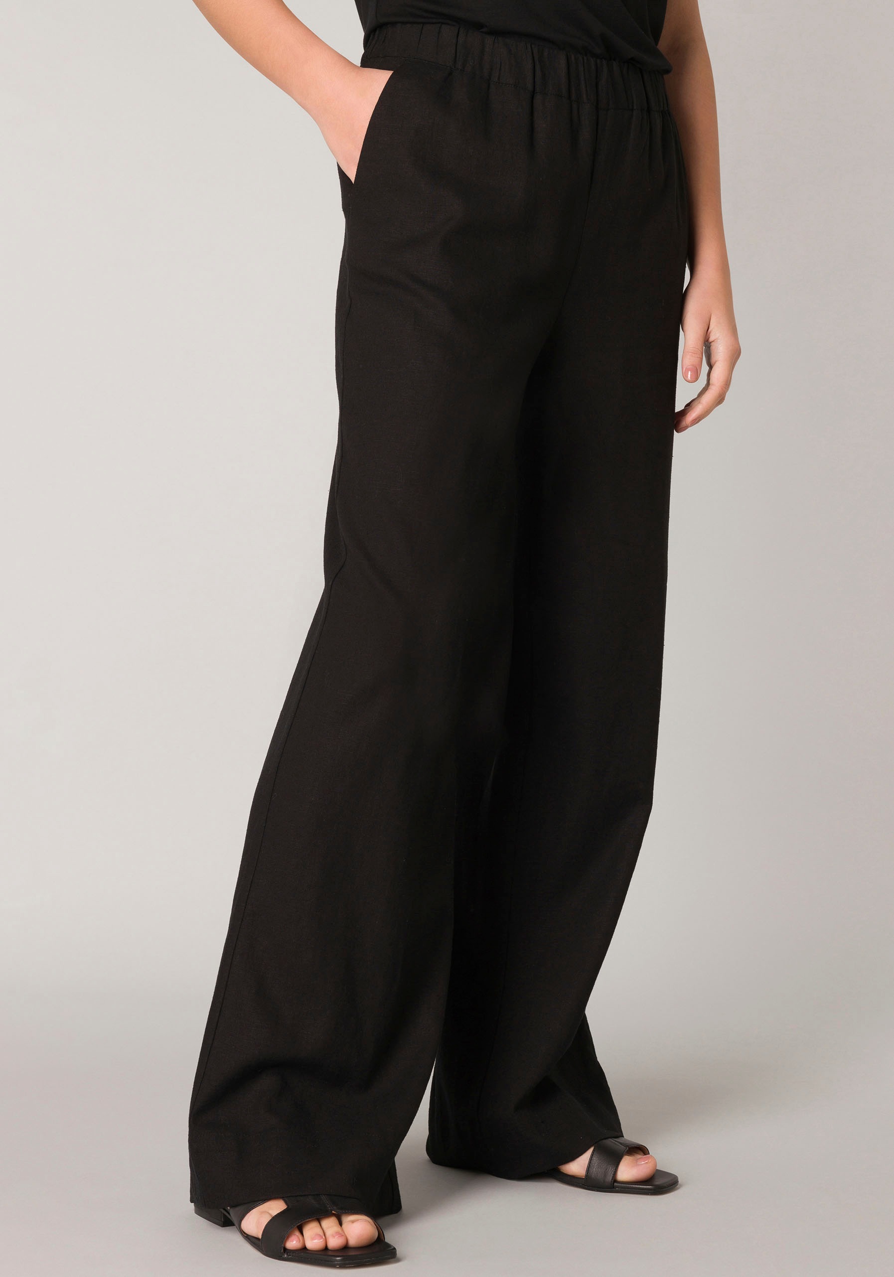 Base Level Leinenhose "Yul", Sommerhose mit elastischem Bund günstig online kaufen