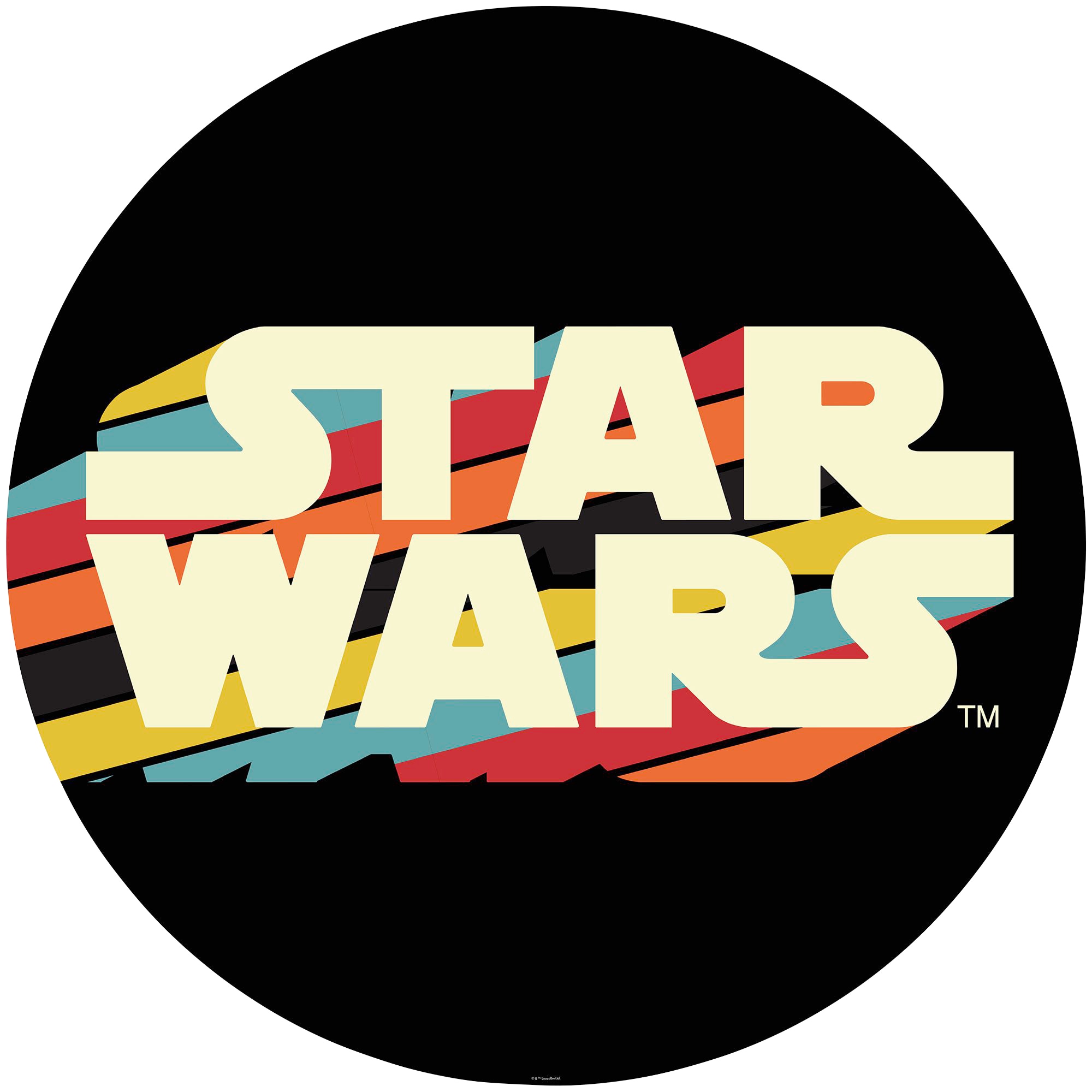 Komar Fototapete "Vlies selbstklebend - Star Wars Typeface - Größe 125 x 125 cm" bedruckt glatt Kinderzimmer