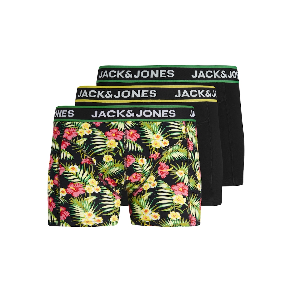 Jack & Jones Junior Boxershorts »JACPINK FLOWERS TRUNKS 3 PACK SN JNR«, (Packung, 3 St.)