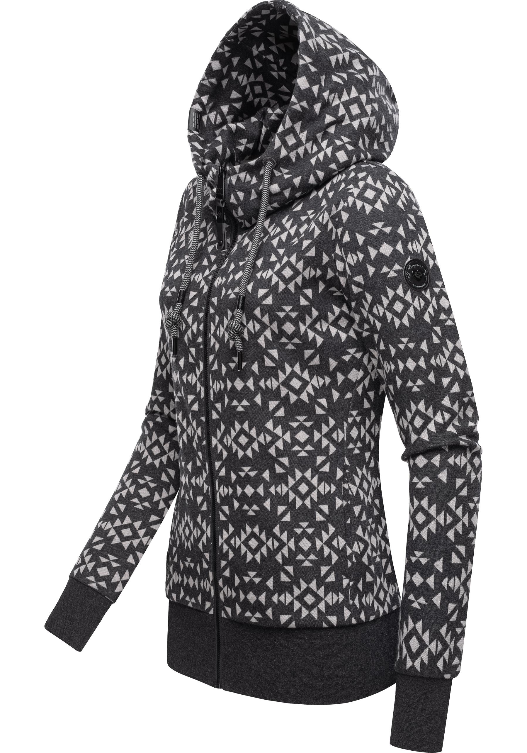 Ragwear Sweatjacke "Cinda Zip", Cooler Damen Zip-Hoodie mit Kapuze und Prin günstig online kaufen