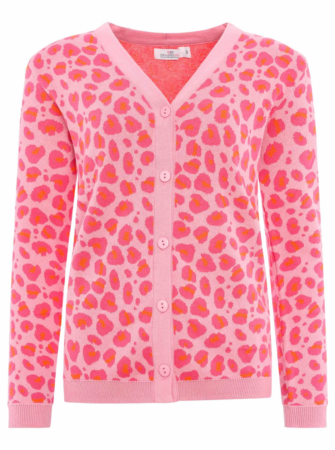 Zwillingsherz Strickjacke ""Gestrickter-Leo"", mit Knöpfen, mit Leomuster a günstig online kaufen