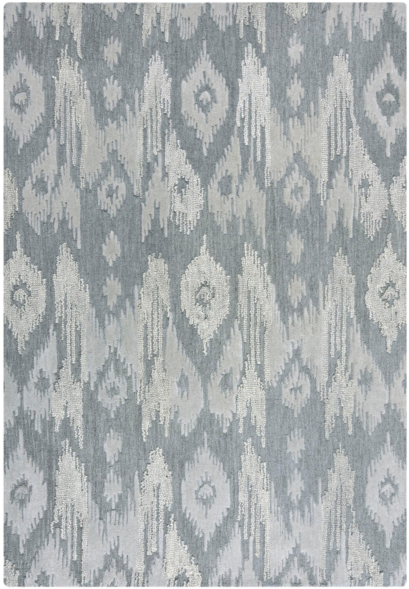 FLAIR RUGS Wollteppich »Dion Ikat, 100% Wolle« rechteckig 8 mm Höhe Ikat-Design, handgefertigt, Wohnzimmer, Schlafzimmer, Esszimmer