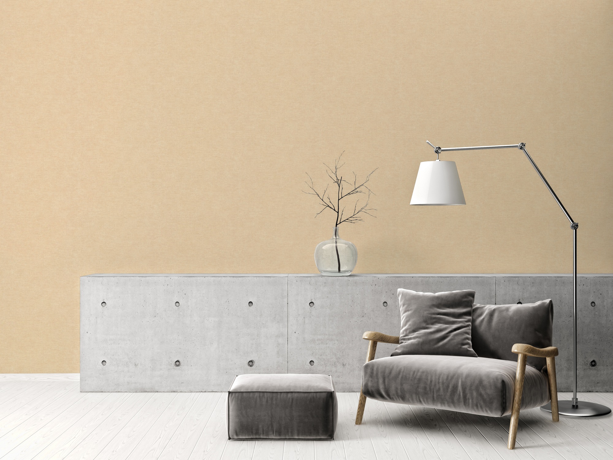 living walls Vliestapete »Smart Surfaces einfarbige Tapete Unitapete Struktur-Optik Landhaus«, matt, Vliestapete Textil-Optik für Schlafzimmer Küche Wohnzimmer Uni Design