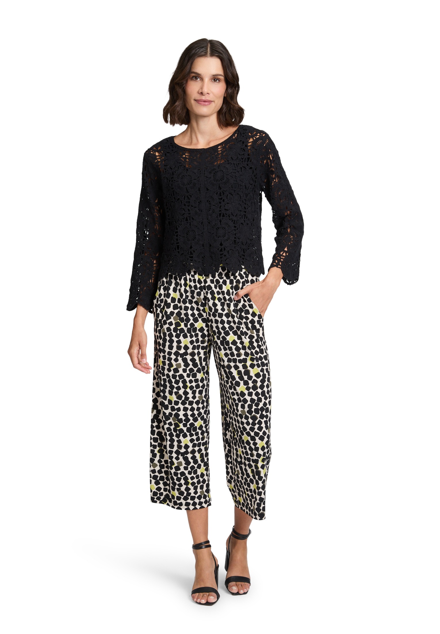 Betty Barclay Strickpullover »Betty Barclay Lochstrick-Pullover mit U-Boot-Ausschnitt«, (1 tlg.), Häkelstich