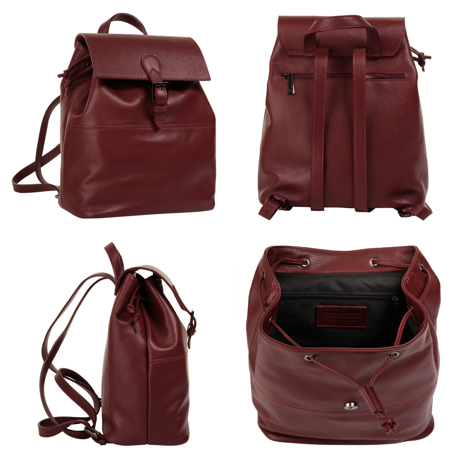 Cluty Cityrucksack, echt Leder, Made in Italy