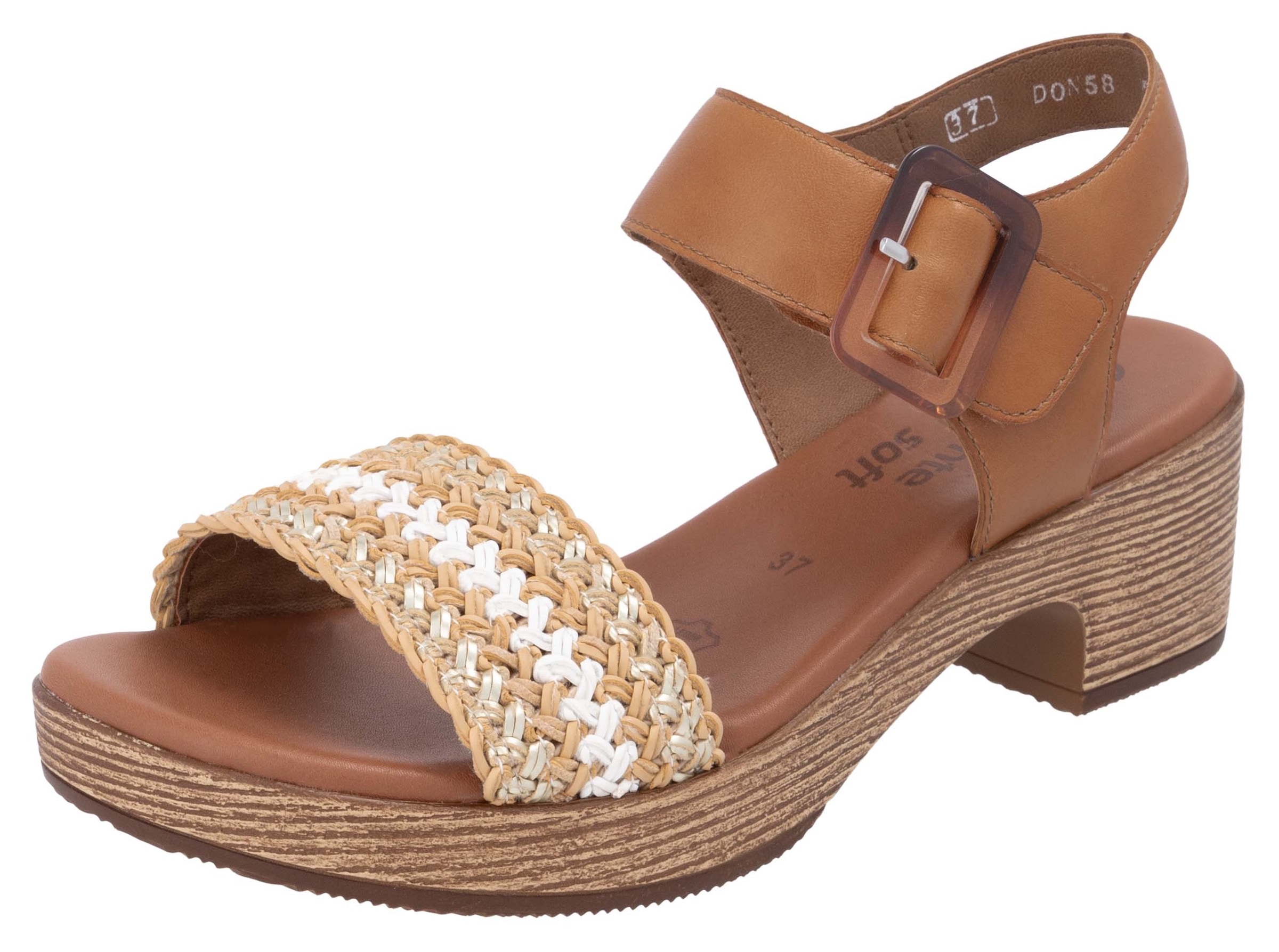 Remonte Sandalette, Blockabsatz, Plateau, Sandale, Sommerschuh mit Bandage günstig online kaufen
