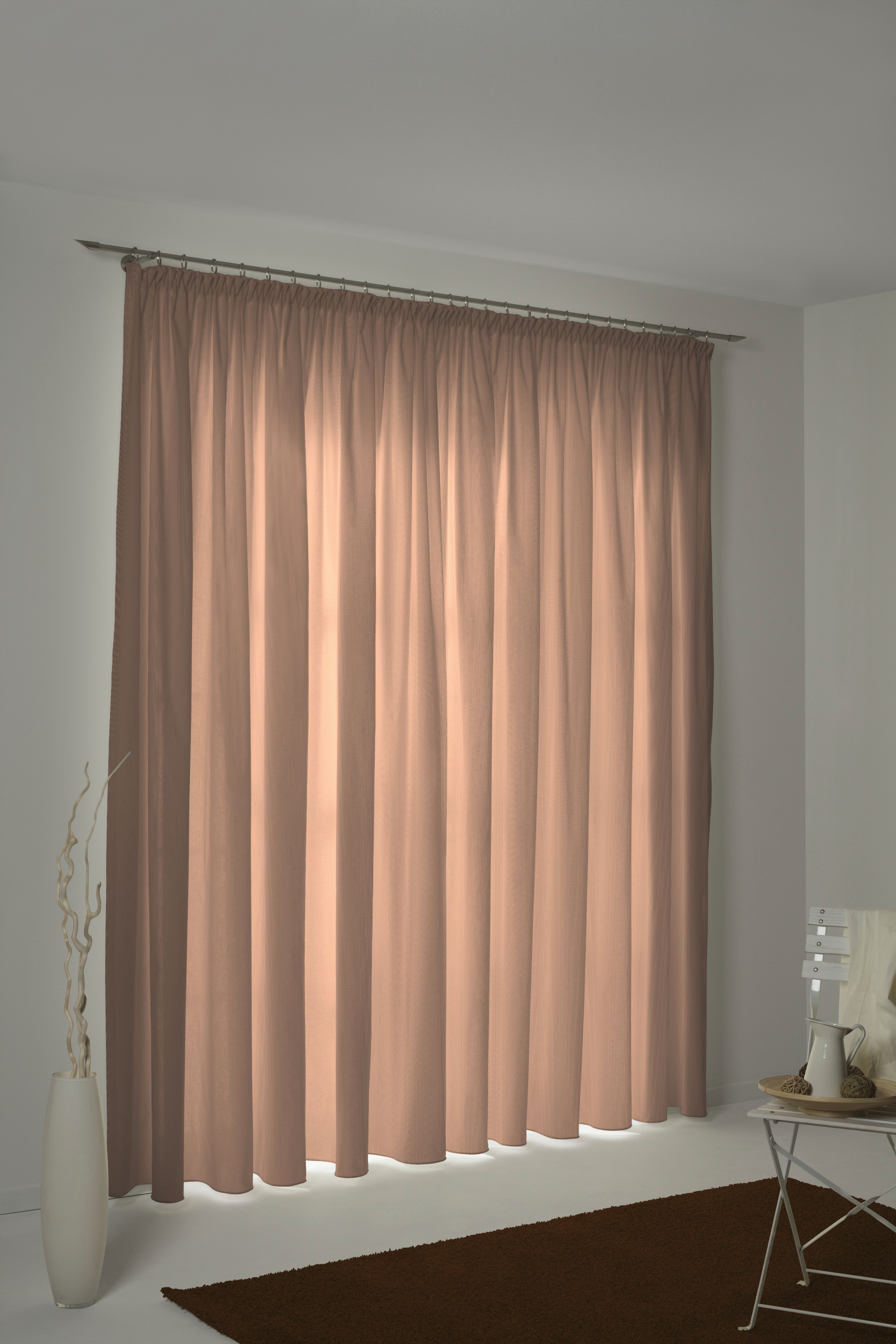Adam Vorhang "Uni Collection" Kräuselband 1 Stk. tlg. aus 100% Bio-Baumwolle, Vorhang nach Wunschmaß