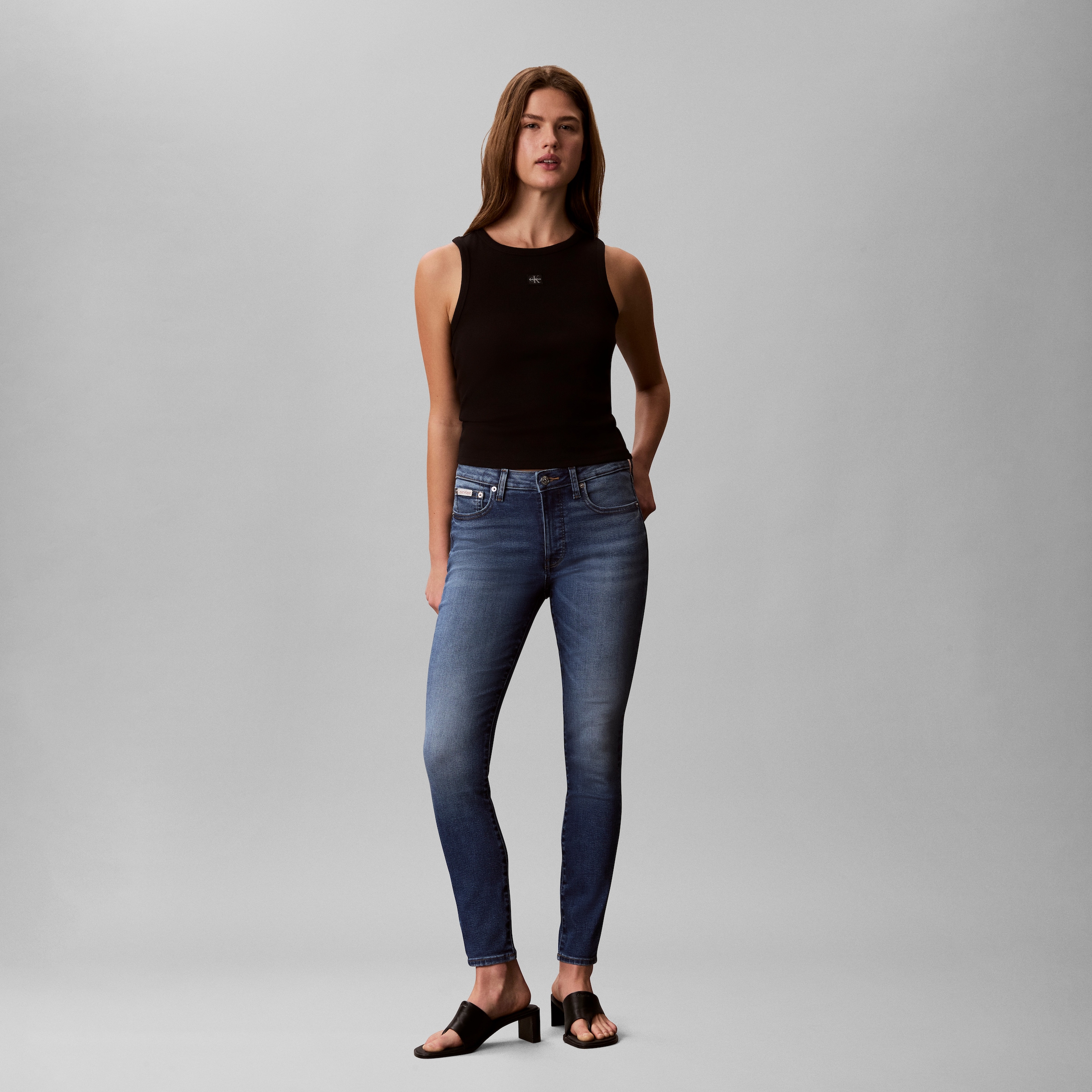 Calvin Klein Jeans Skinny-fit-Jeans »MID RISE SKINNY INDIGO STATION« Skinny fit mit Taschen