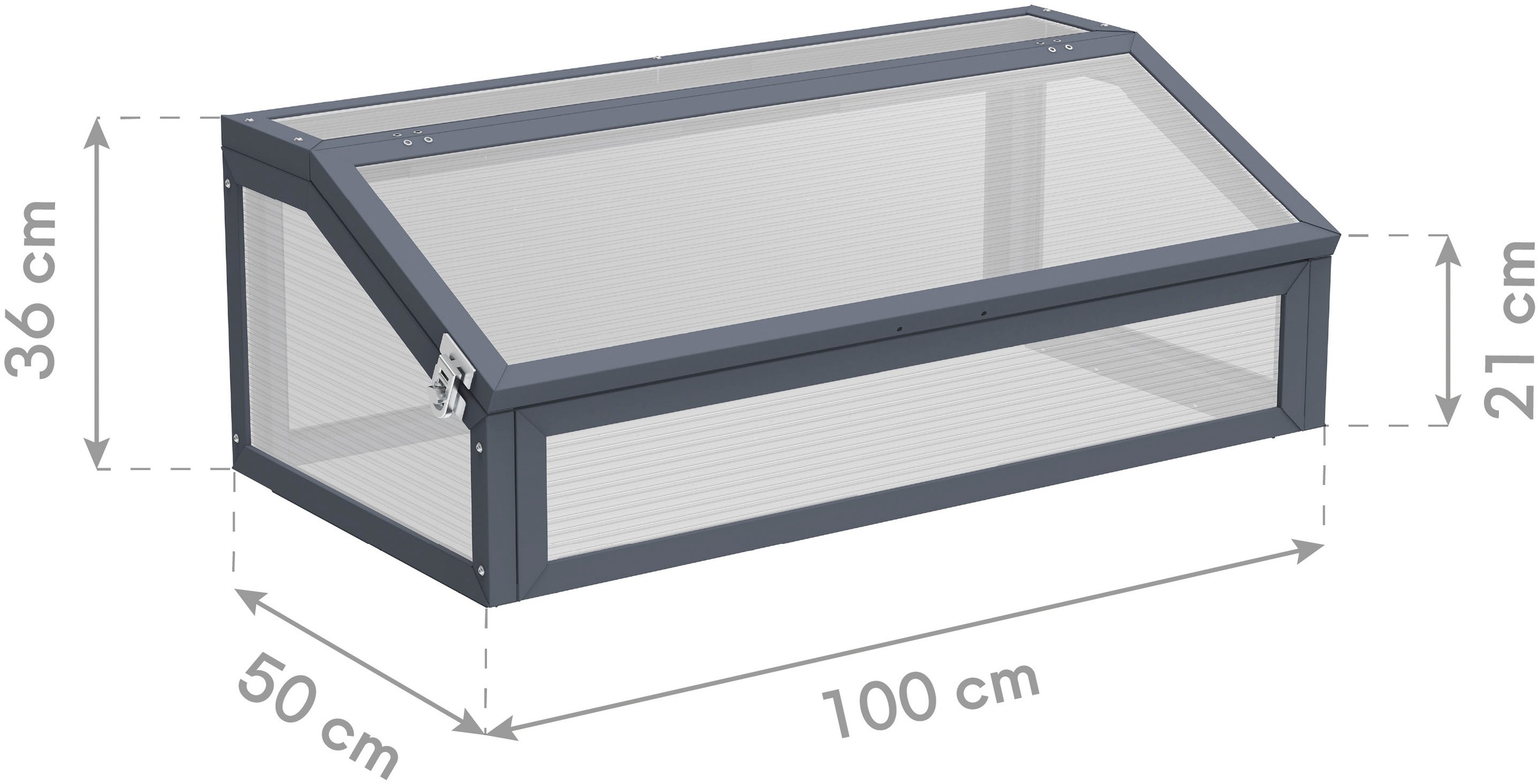 WESTMANN Frühbeetaufsatz »Tega« BxTxH: 100x50x36 cm