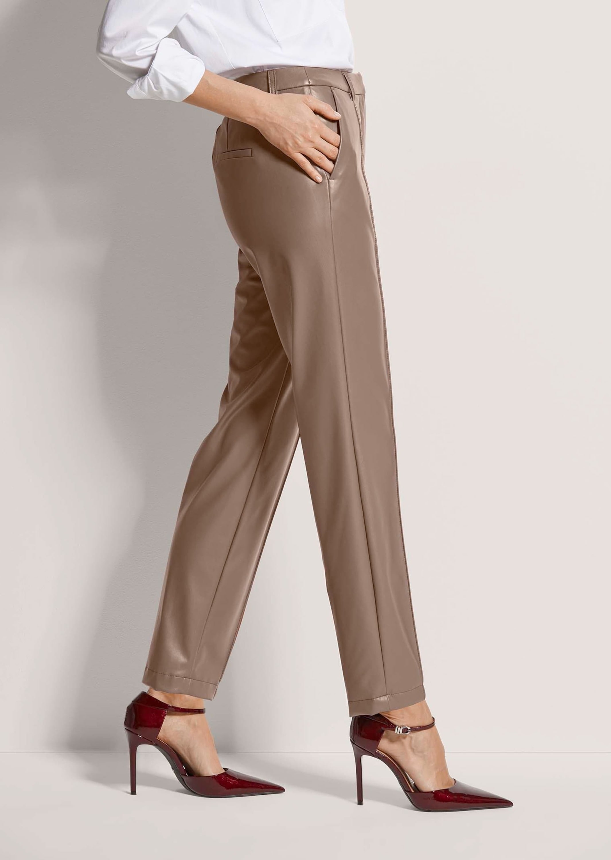 MADELEINE Lederhose »Kunstlederhose Kunstlederhose mit Biesen«