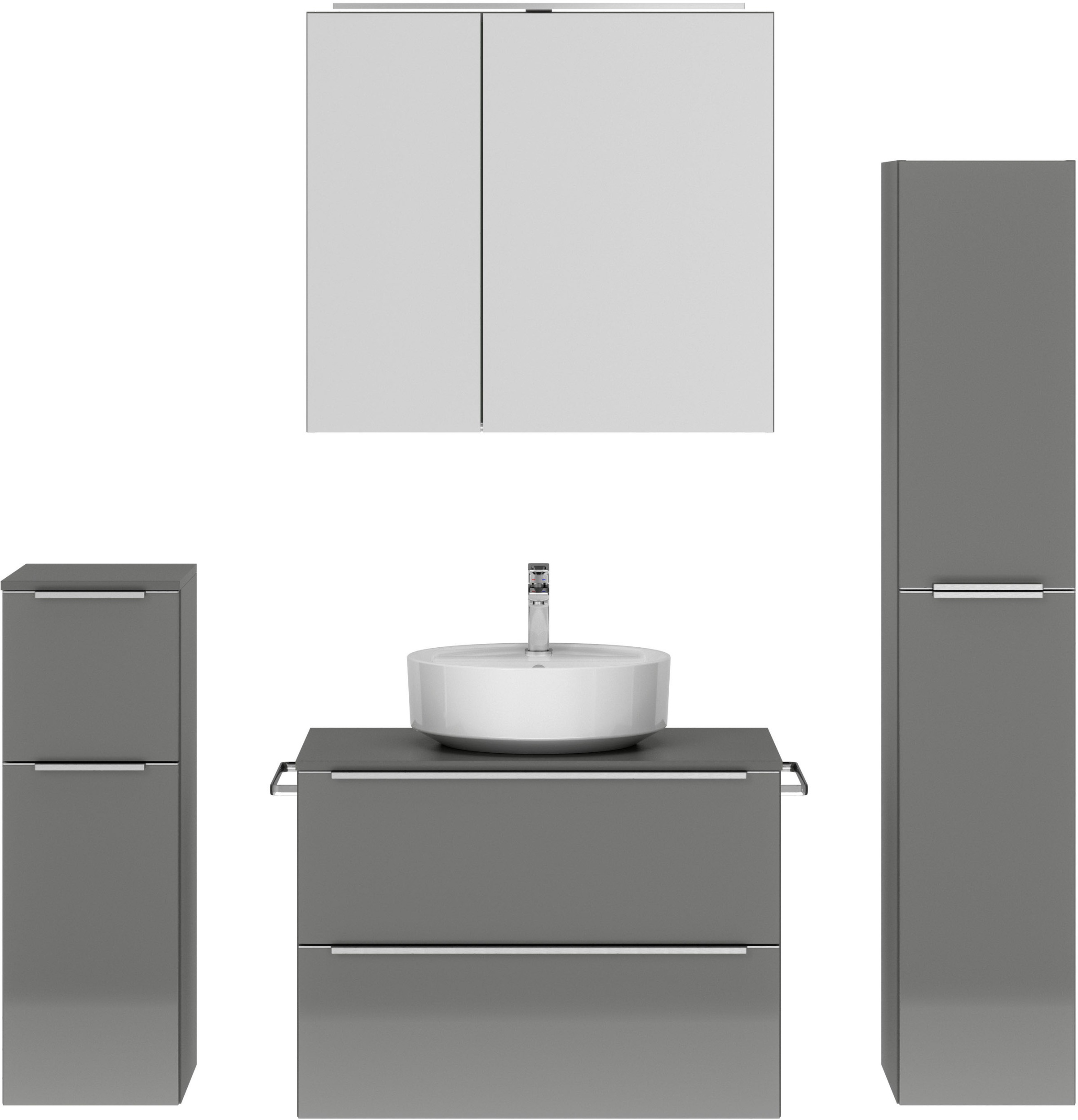 nobilia Badmöbel-Set "Alvene" vormontiert, mit Soft-Close, 4 Stk. tlg. günstig online kaufen