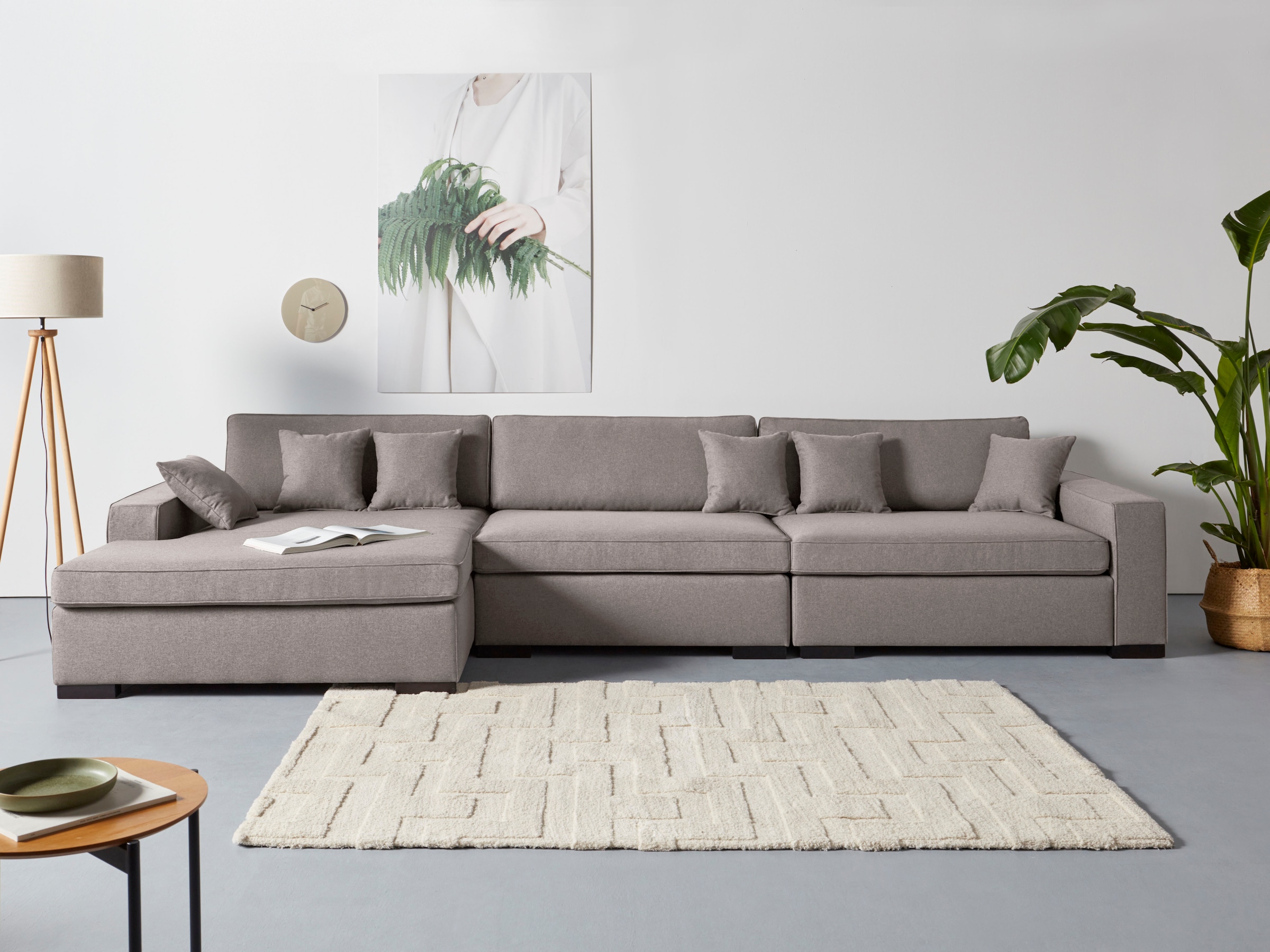 Guido Maria Kretschmer Home&Living Sofa-Eckelement "Skara XXL L-Form", Lounge-Sofa XXL mit Federkern-Polsterung, in viel