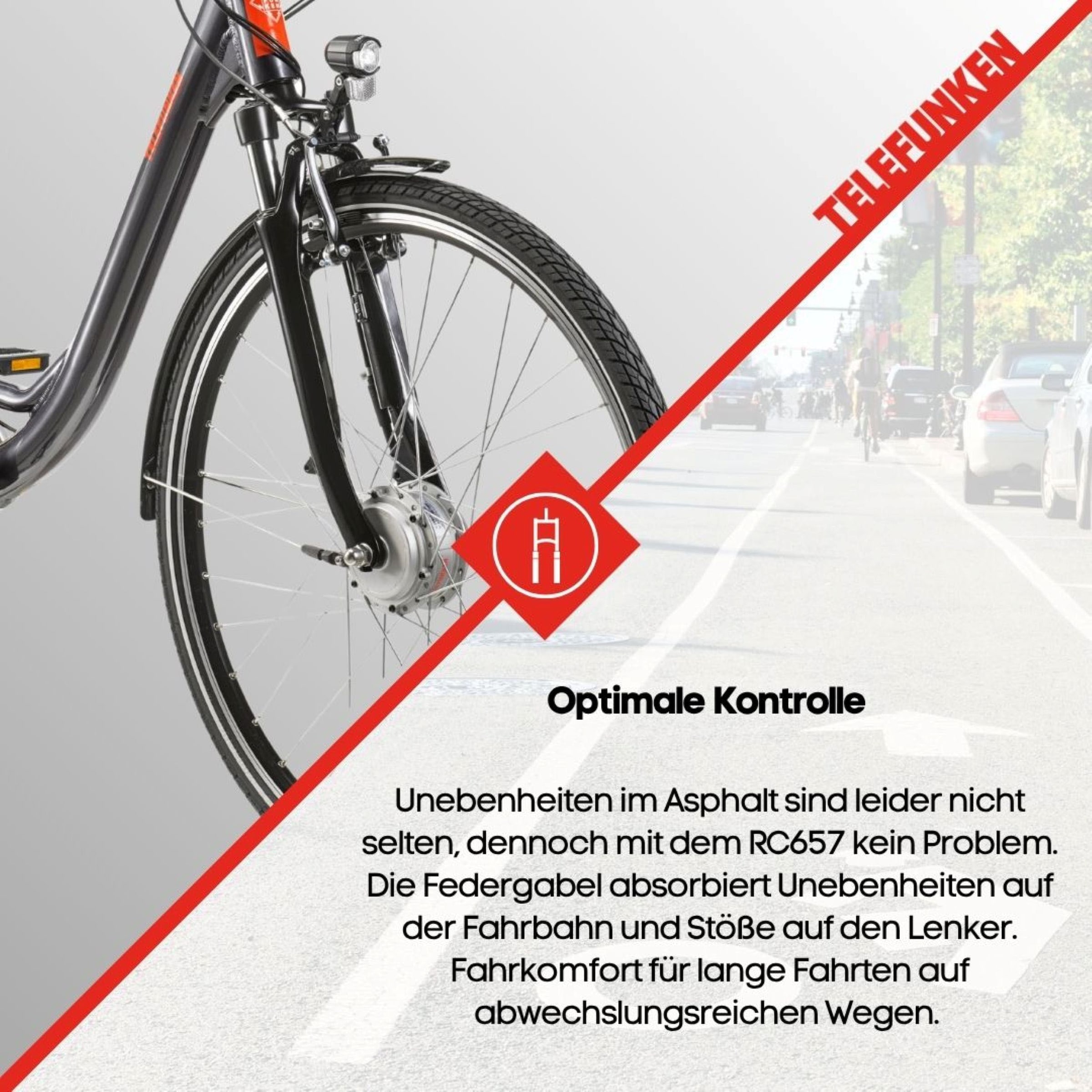 Telefunken E-Bike »Multitalent RC657«, 7 Gang, Shimano, Nexus, Frontmotor 250 W, Pedelec, Elektrofahrrad für Damen u. Herren