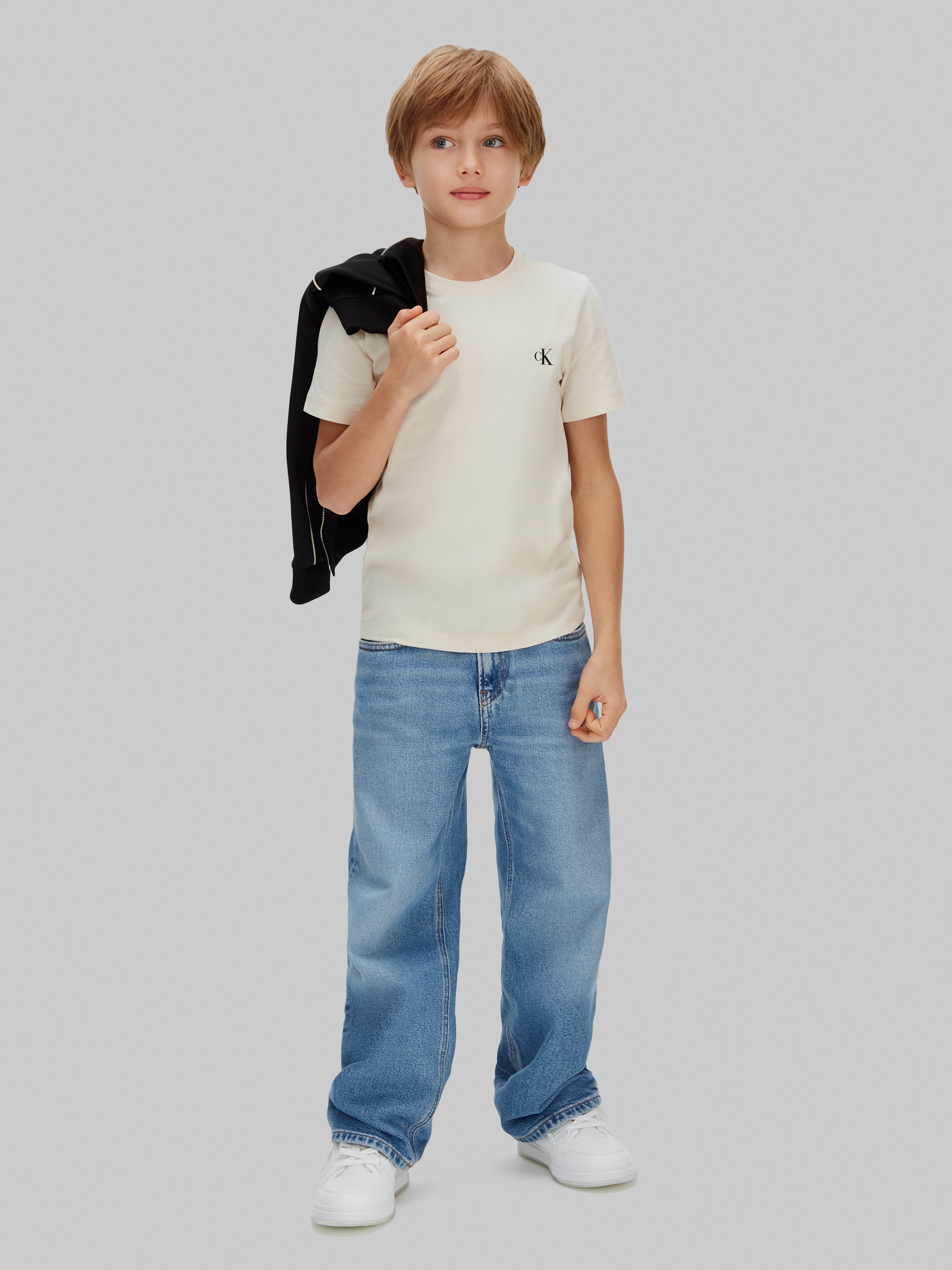 Calvin Klein Jeans T-Shirt »2-PACK MONOGRAM TOP« für Kinder bis 16 Jahre mit Logoprägung