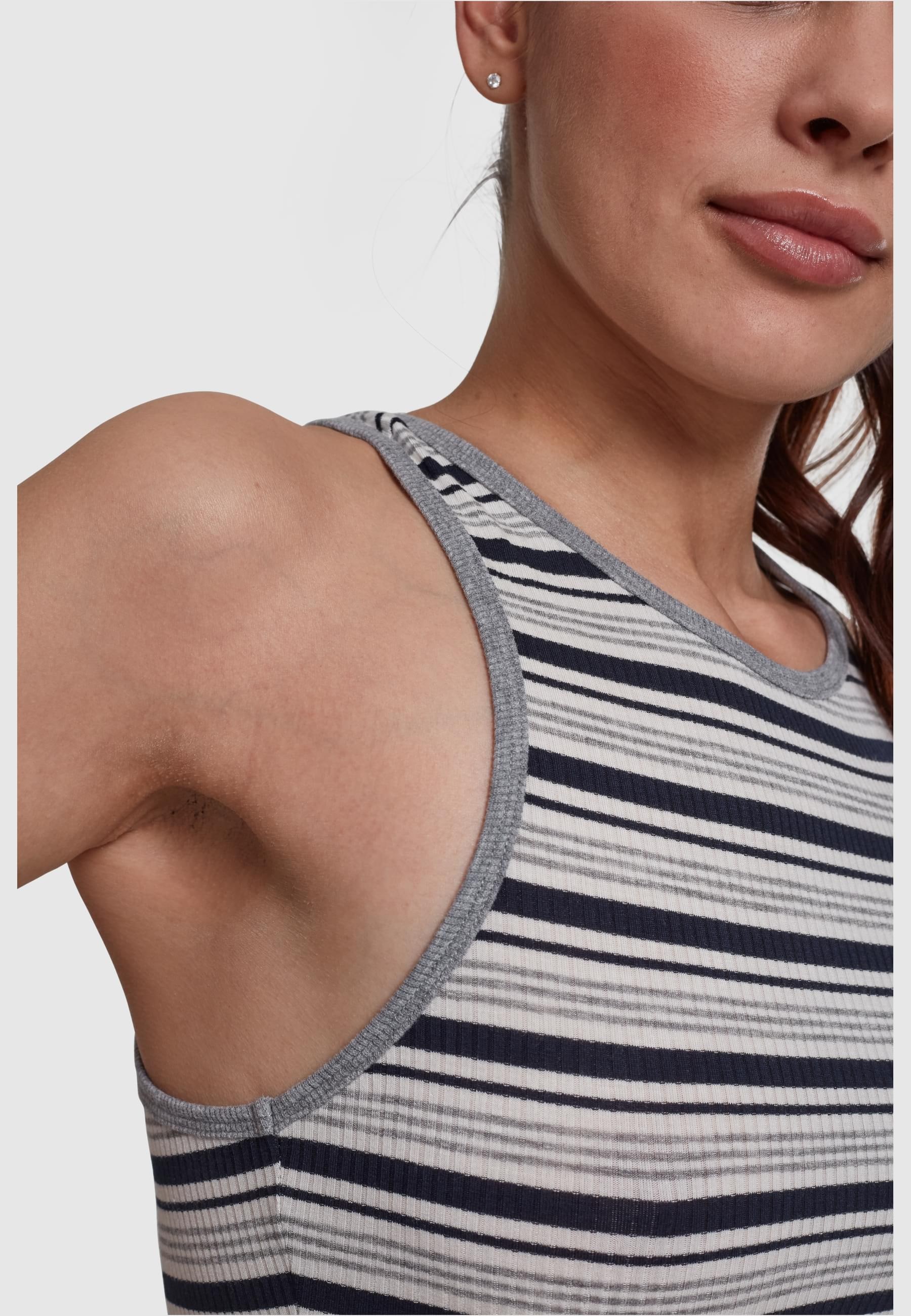 URBAN CLASSICS Muskelshirt »Urban Classics Damen Ladies Rib Stripe Cropped Top«, (1 tlg.)