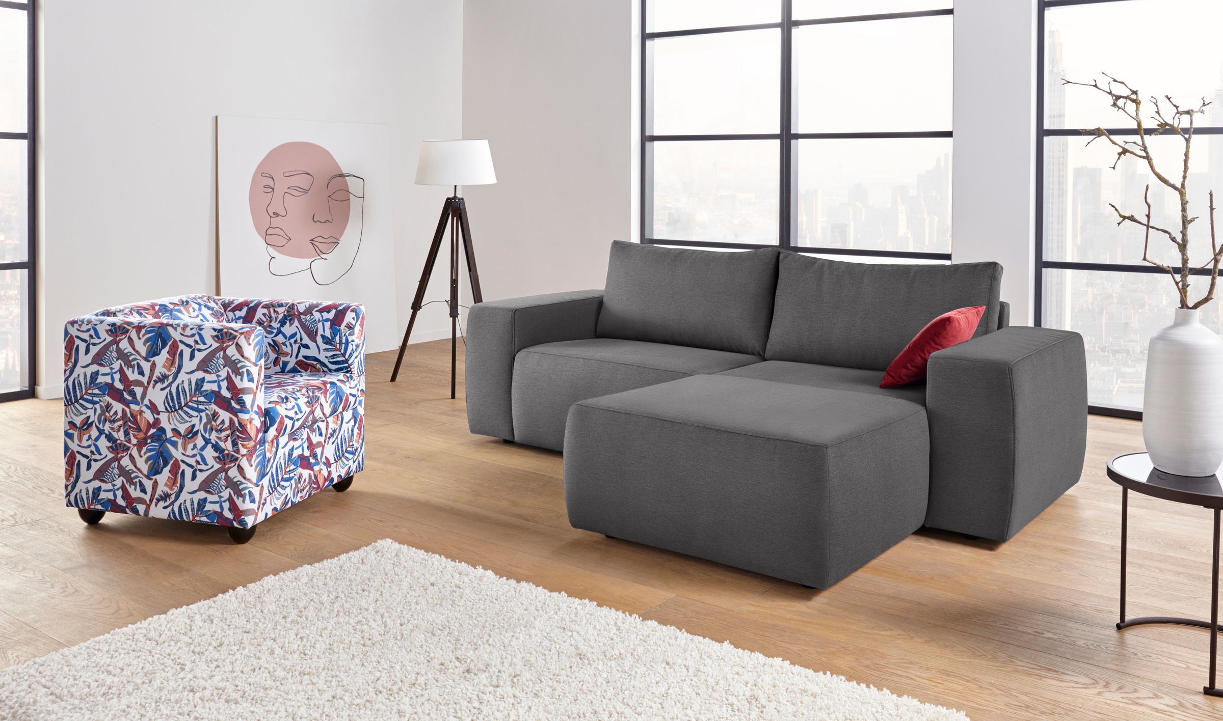 LOOKS by Wolfgang Joop Ecksofa »LooksII L-Form«, geradlinig und komfortabel