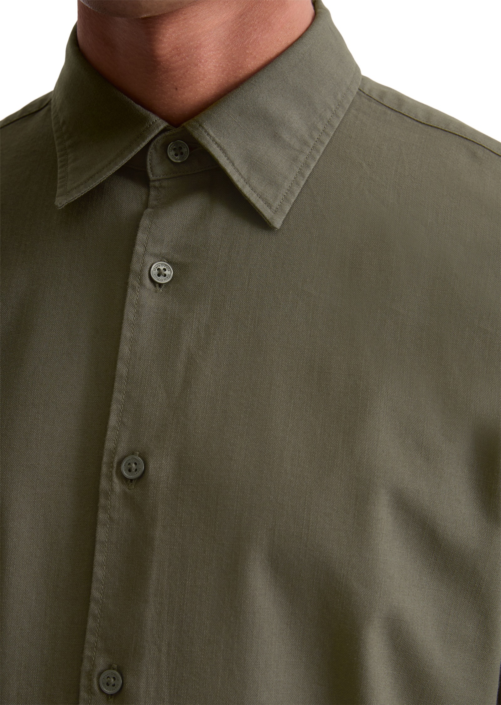 Marc O'Polo Langarmhemd »aus Bio-Baumwolle und TENCEL™ Lyocell«