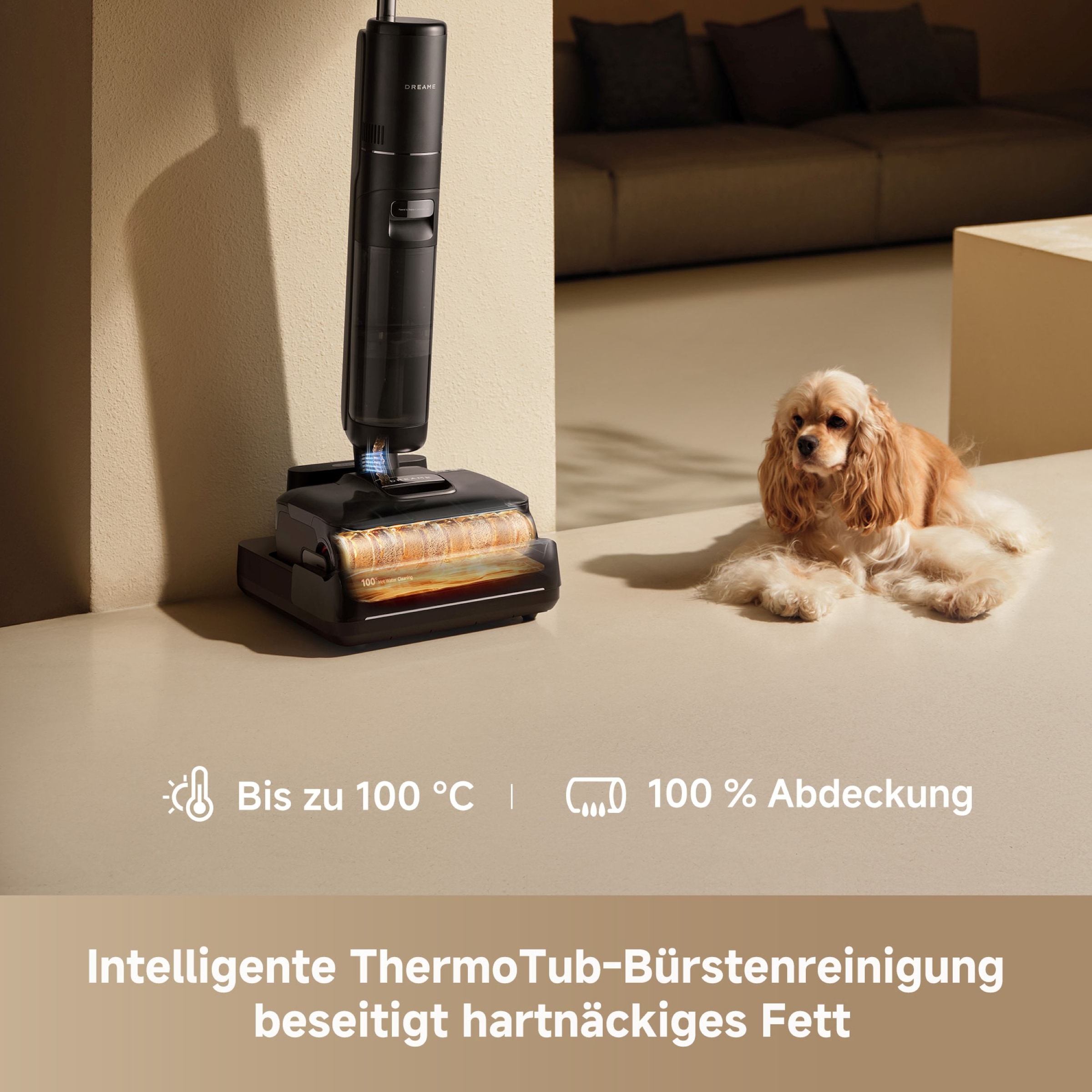 Dreame Nass-Trocken-Sauger »H15 Pro Foam Wash«, Kombi aus Warmwasser-Schaumreinigung, 180°-Design, 23.000 Pa Saugkraft