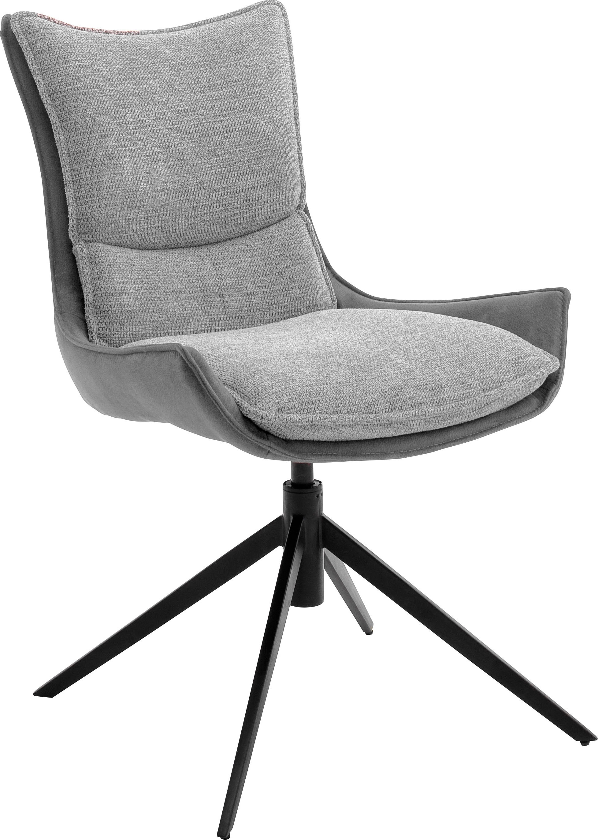 MCA furniture 4-Fußstuhl »Kitami«, (Set), 2 St., Esszimmerstuhl drehbar 360° mit Nivellierung, Stoffbezug, bis 120 kg