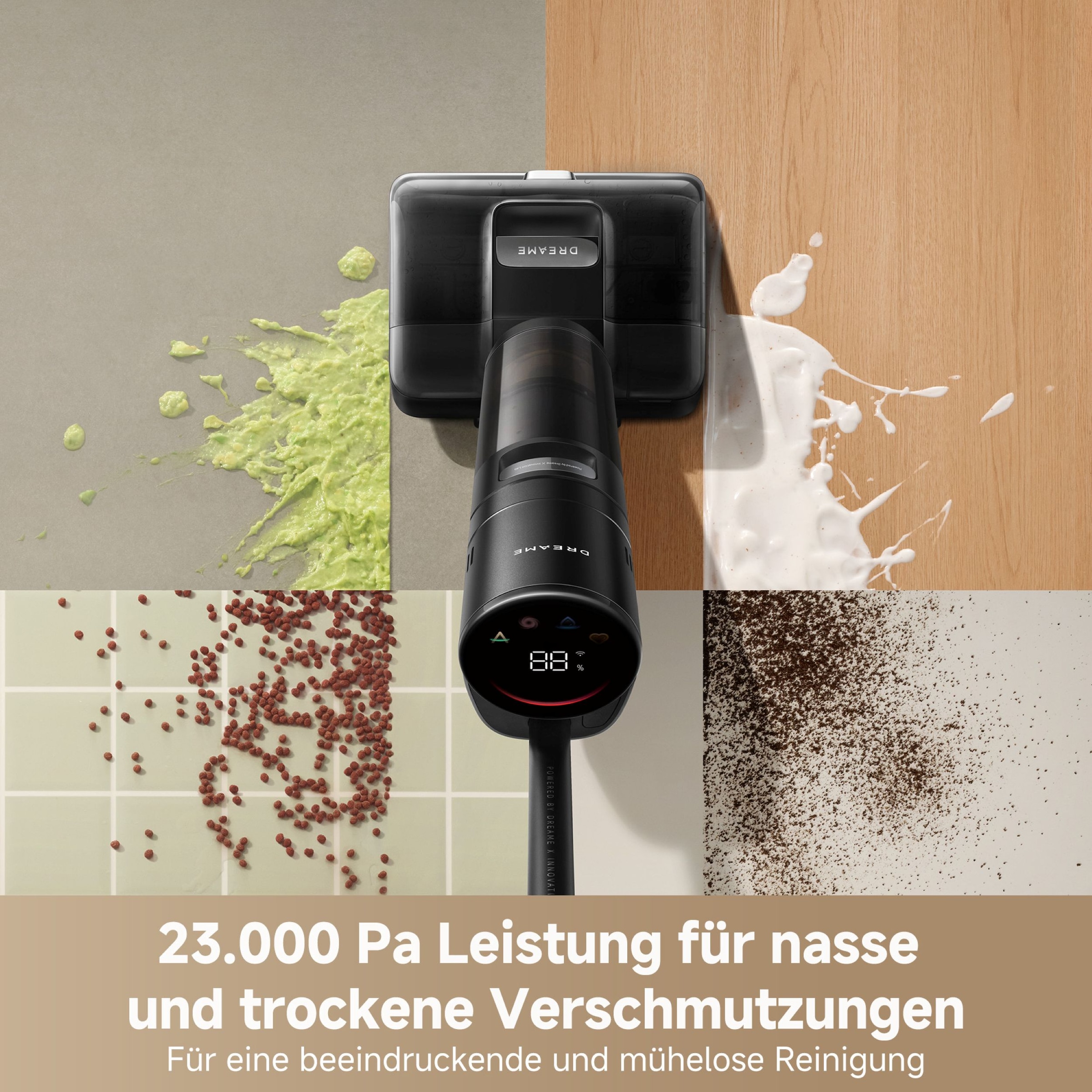 Dreame Nass-Trocken-Sauger »H15 Pro Foam Wash«, Kombi aus Warmwasser-Schaumreinigung, 180°-Design, 23.000 Pa Saugkraft