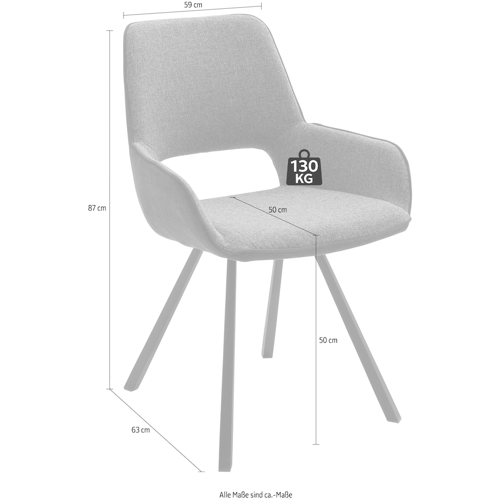 MCA furniture 4-Fußstuhl »Parana«, (Set), 2 St.