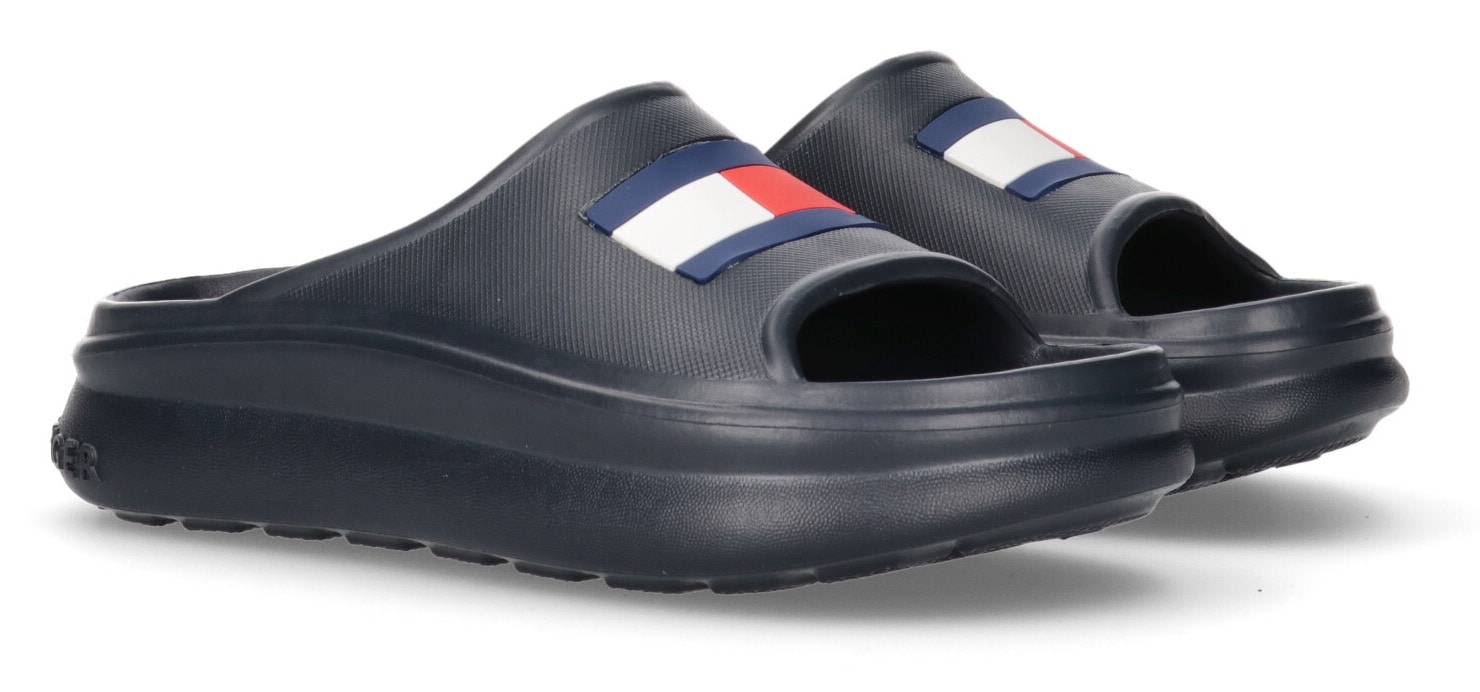 Tommy Hilfiger Badepantolette »FOAM SLIDE«, Sommerschuh, Schlappen, Badeschuh, Poolslides mit großem Markenlogo