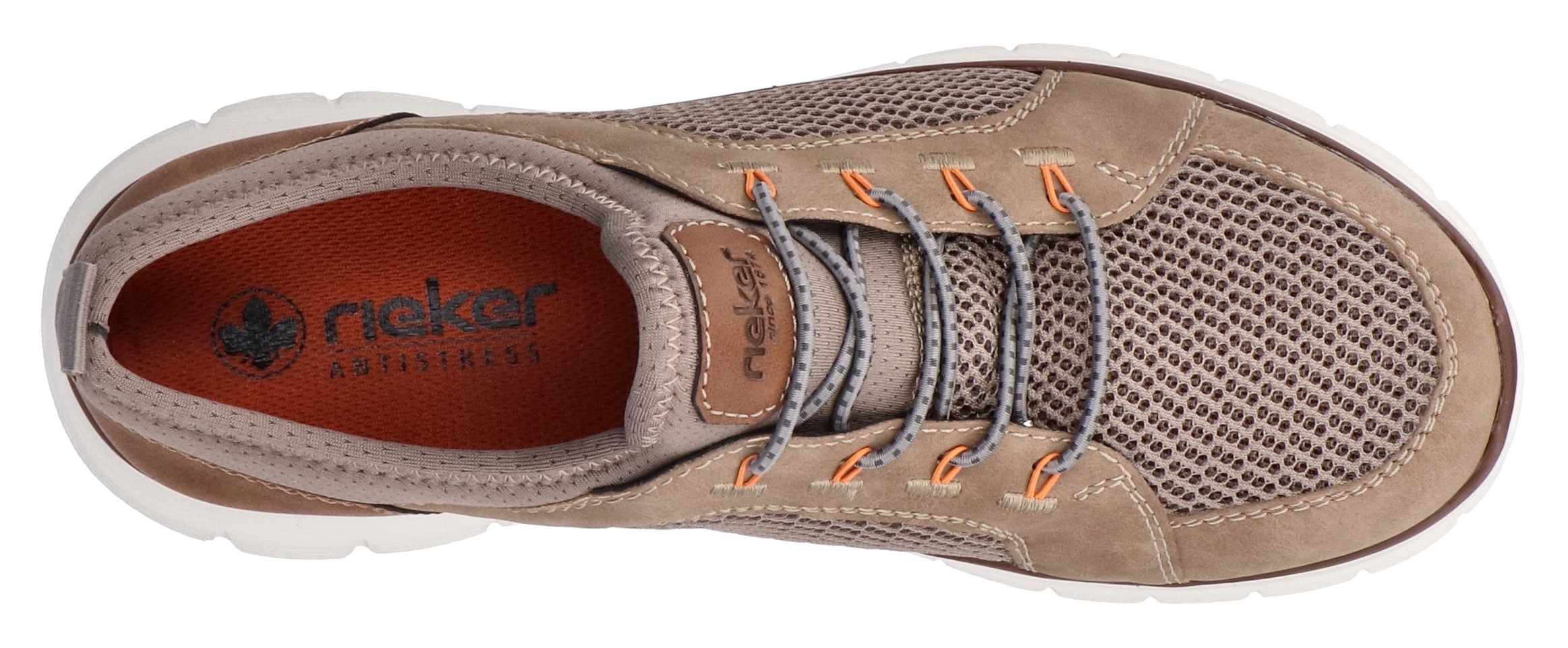 Rieker Slip-On Sneaker, Schlupfschuh, Slipper, Freizeitschuh, Gummizug und helle Laufsohle