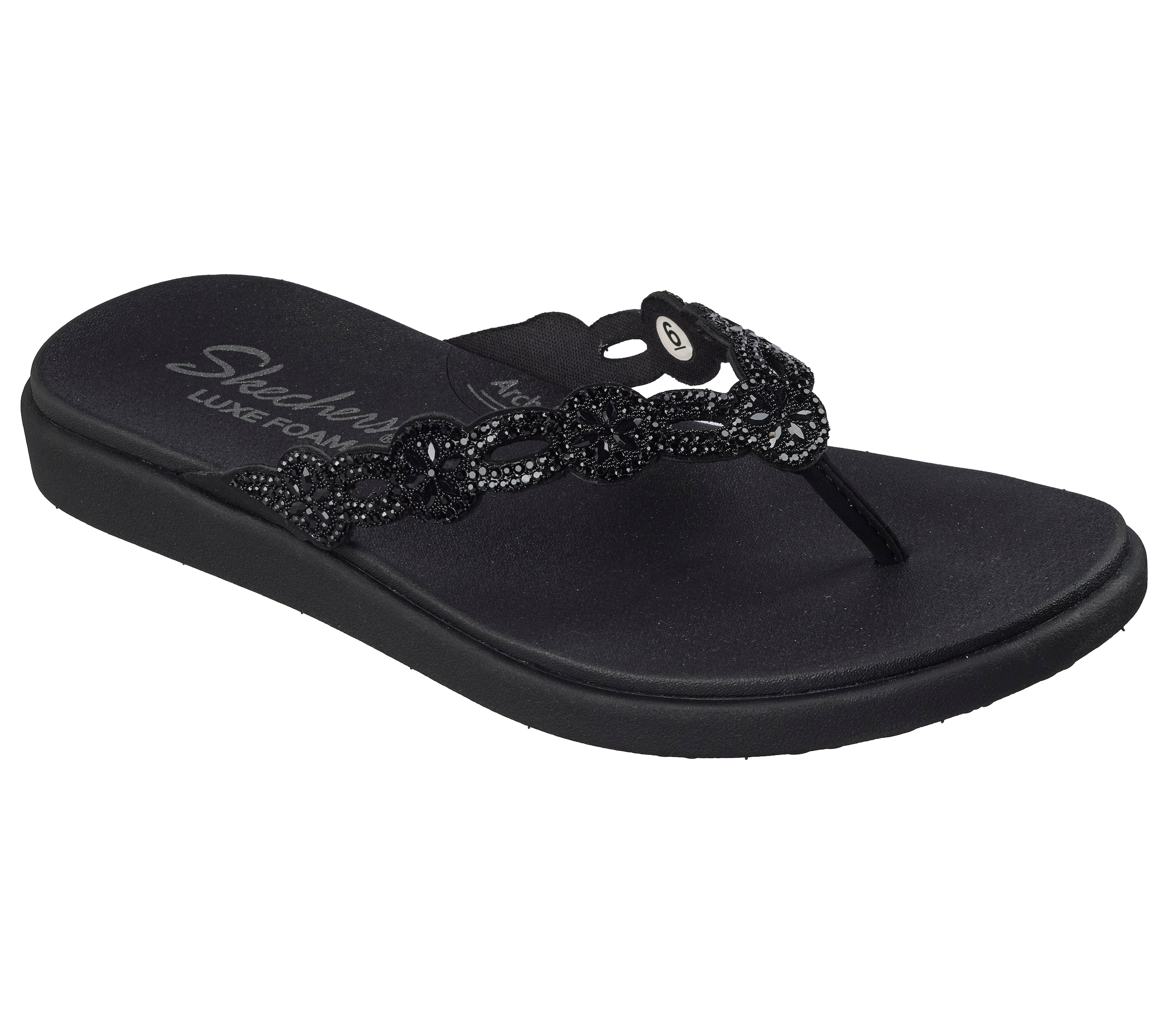 Skechers Zehentrenner »MEDITATION LUXE«  Strandschuh, Sommerschuh, Badeschuh mit Schmucksteinchen
