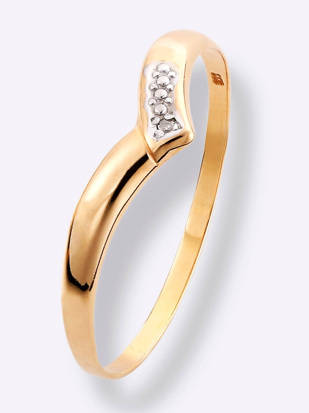 Fingerring LADY Gr. 17, gold (gelbgold 375), Fingerringe, Damen, 17, Gold Metall, Gold, Metall, Fingerring 9