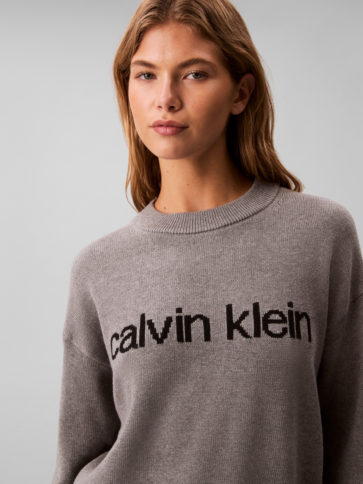 Calvin Klein Jeans Strickpullover »Cotton Graphic Pullover« Mit Rundhalsausschnitt