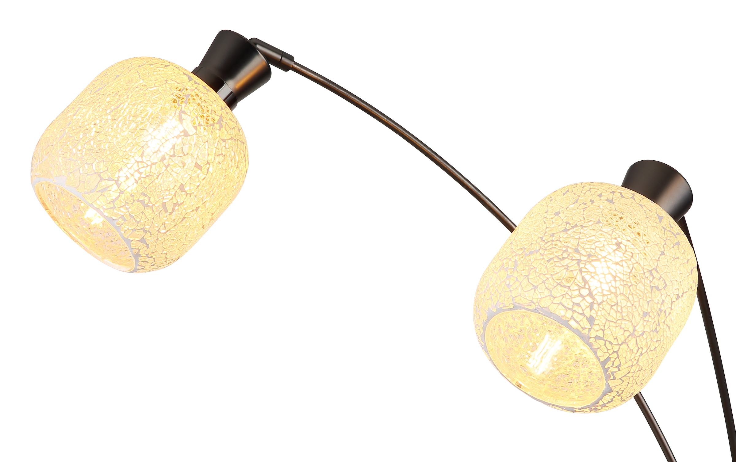 GLOBO LIGHTING Stehlampe »BROKANA« E14 1 Stk. Schwarz-chrome Stehleuchte mit Mosaikglas und Wippschalter