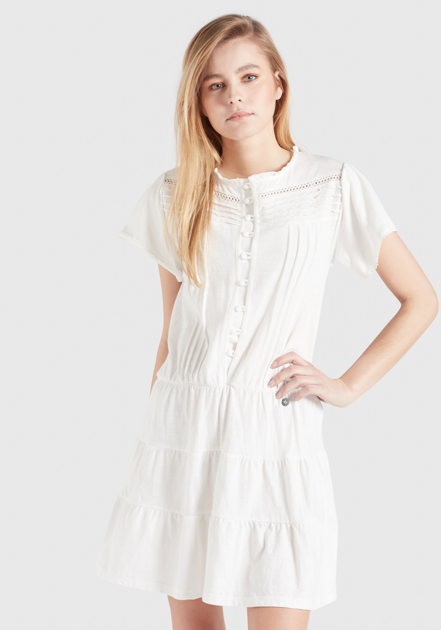 khujo Blusenkleid »KAPUA«, aus Baumwolle im Boho-Look